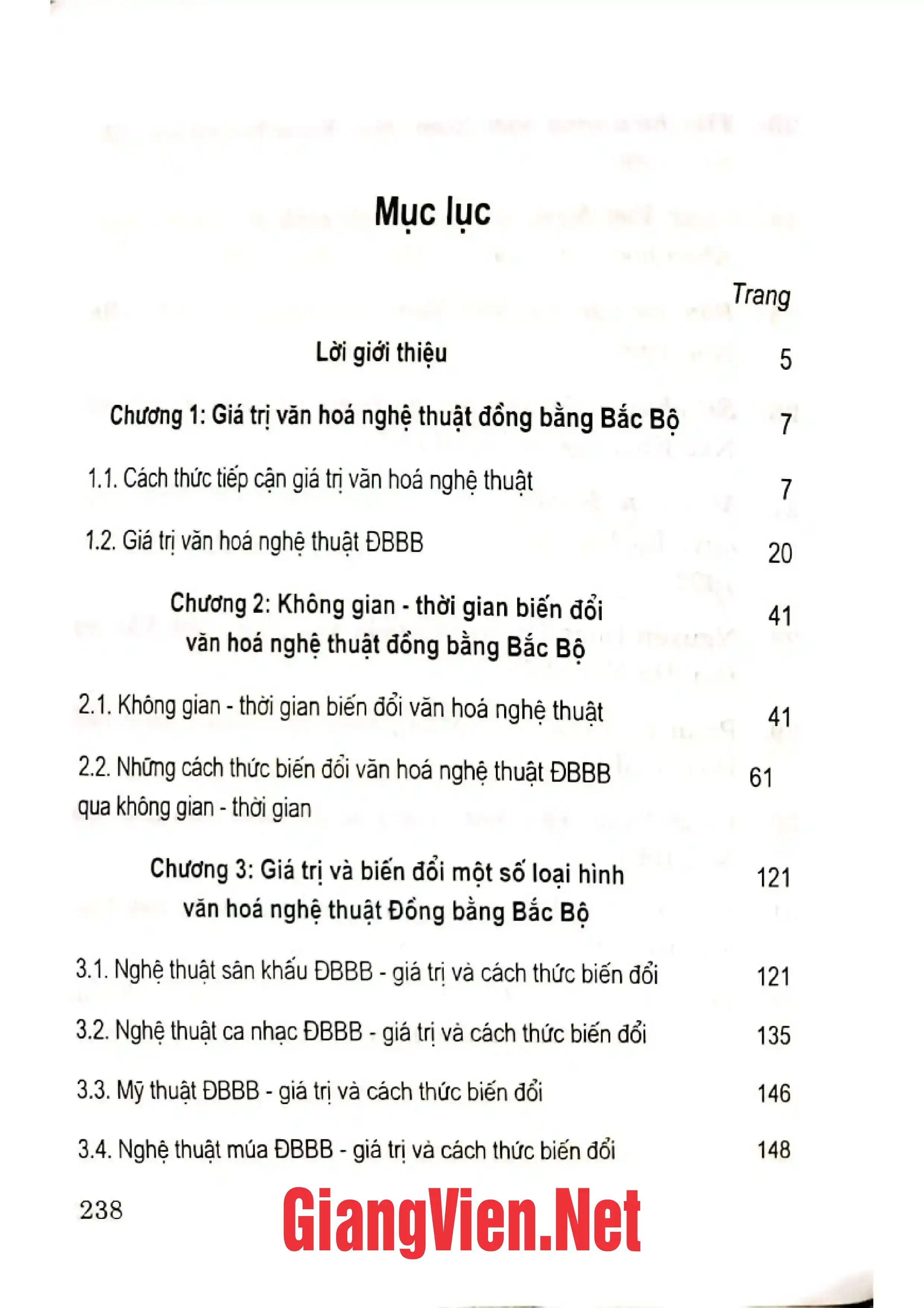 Trang bìa chính thức sách Văn hóa nghệ thuật Đồng bằng Bắc Bộ - không gian và thời gian biến đổi