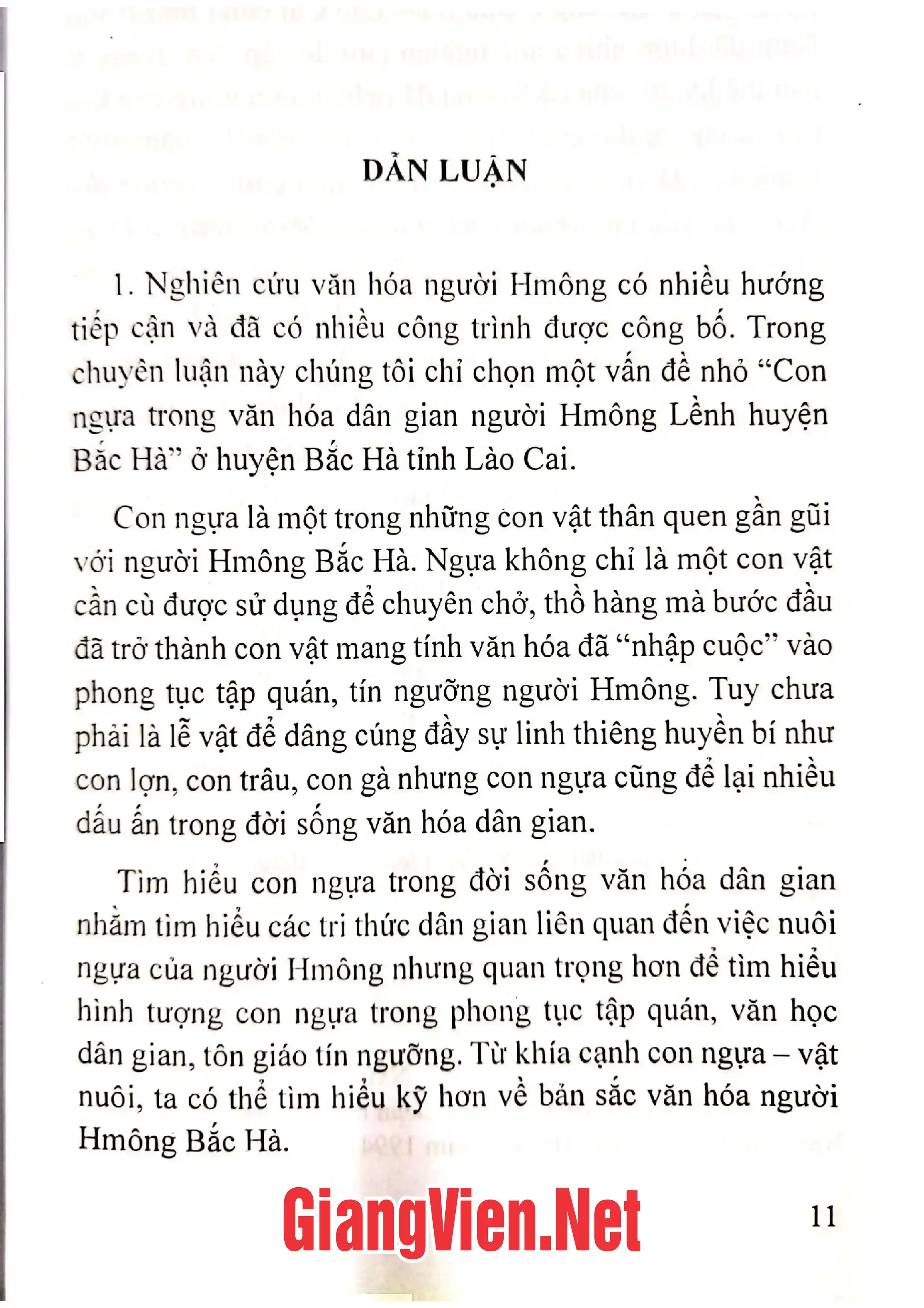 Mục lục chi tiết trang 2 sách Con ngựa trong văn hóa người HMông Bắc Hà - Lào Cai