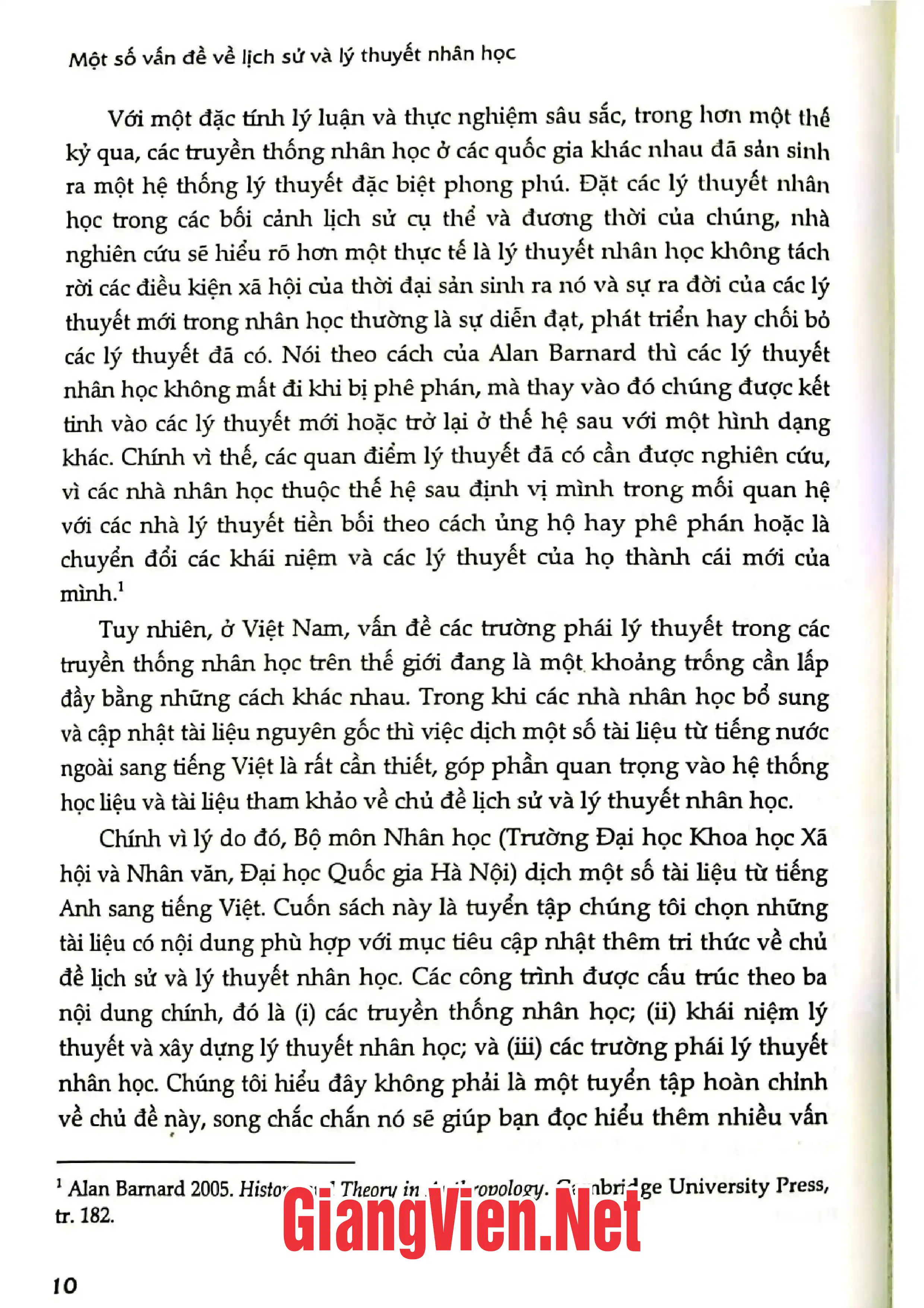 Ảnh minh họa nội dung cuốn sách: Một số vấn đề lịch sử và lý thuyết nhân học nội bộ