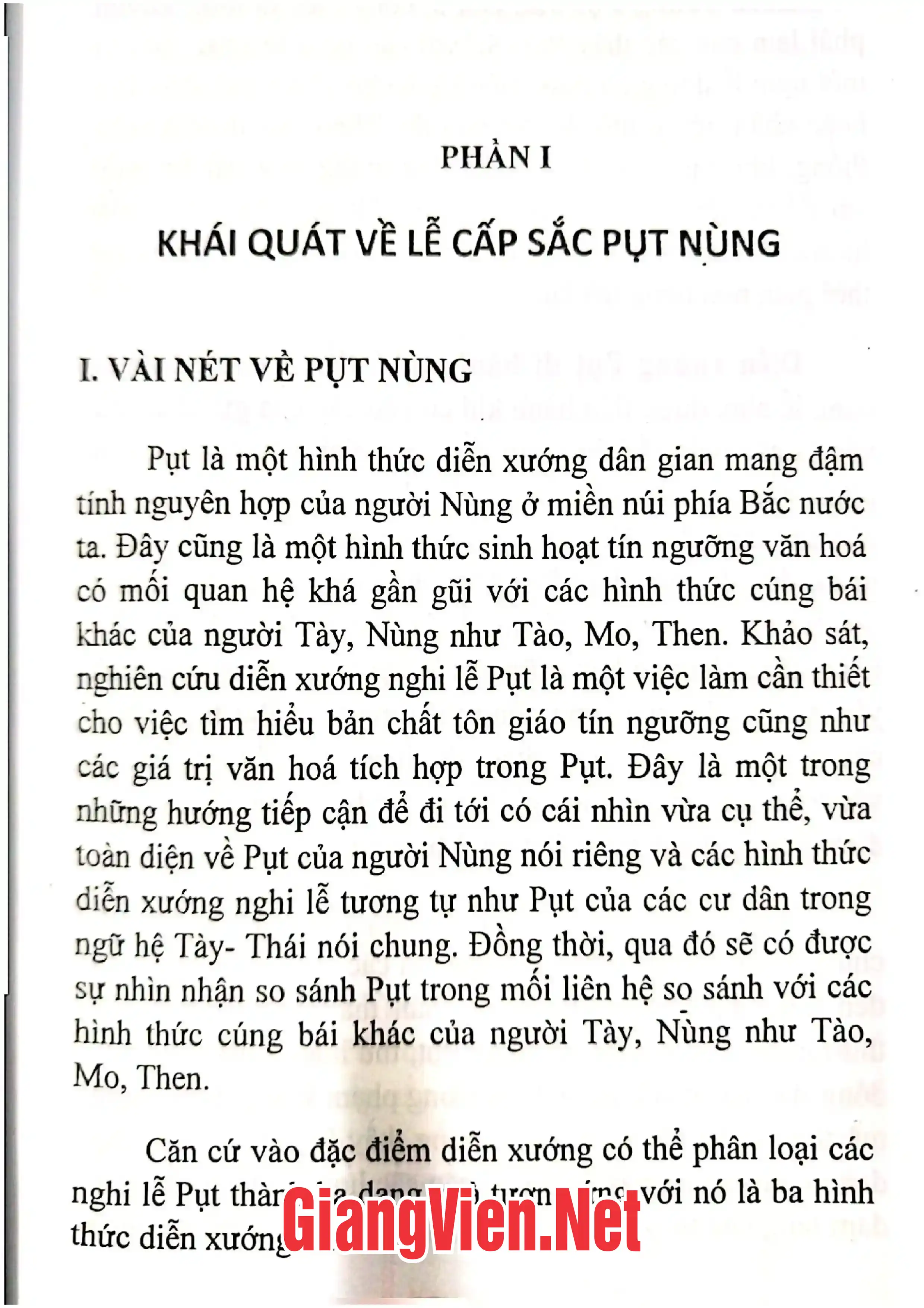 Mục lục chi tiết trang 1 sách Lễ cấp sắc Pựt Nùng