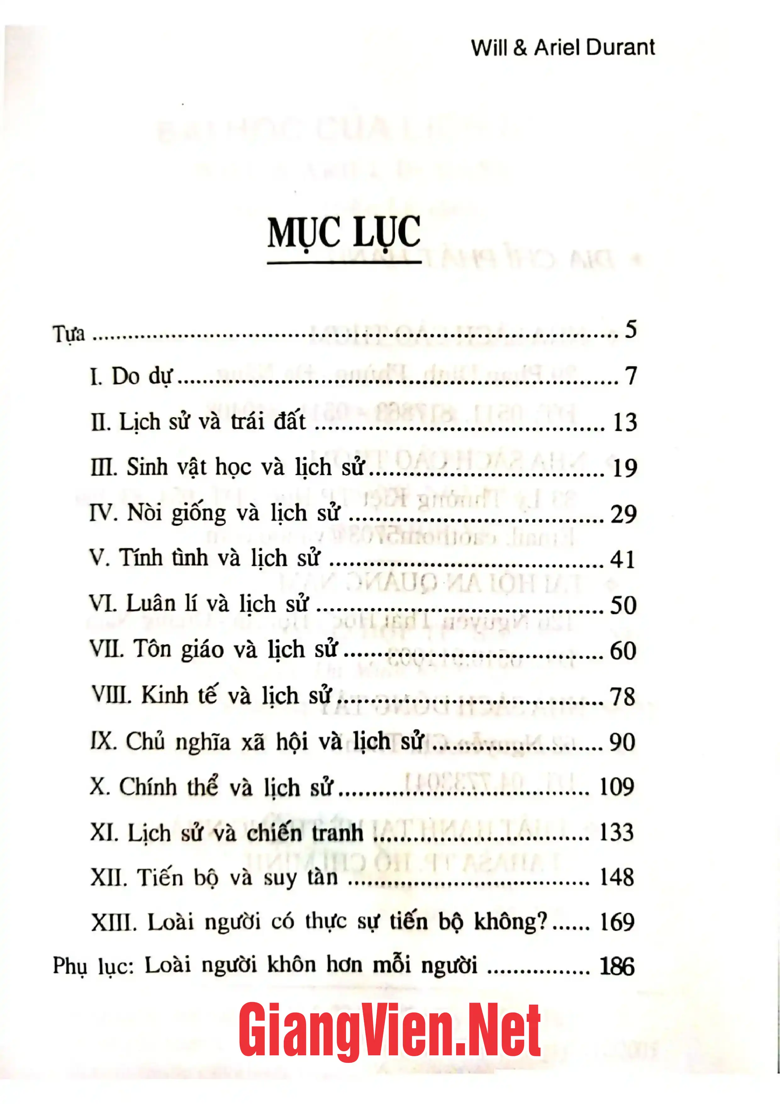Trang bìa chính thức sách Bài học của lịch sử