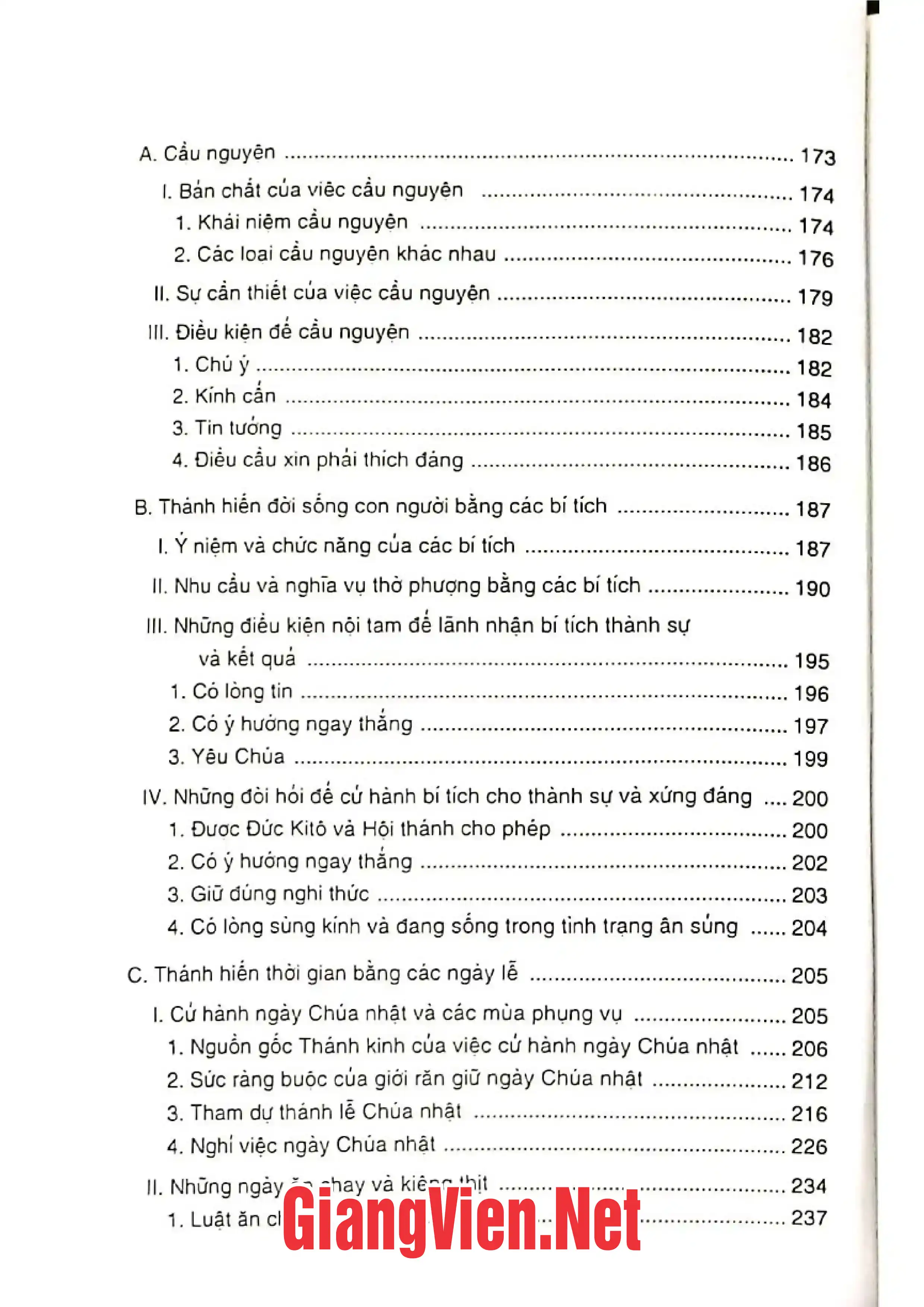 Mục lục chi tiết trang 3 sách Thần học luân lý chuyên biệt, Tập 1