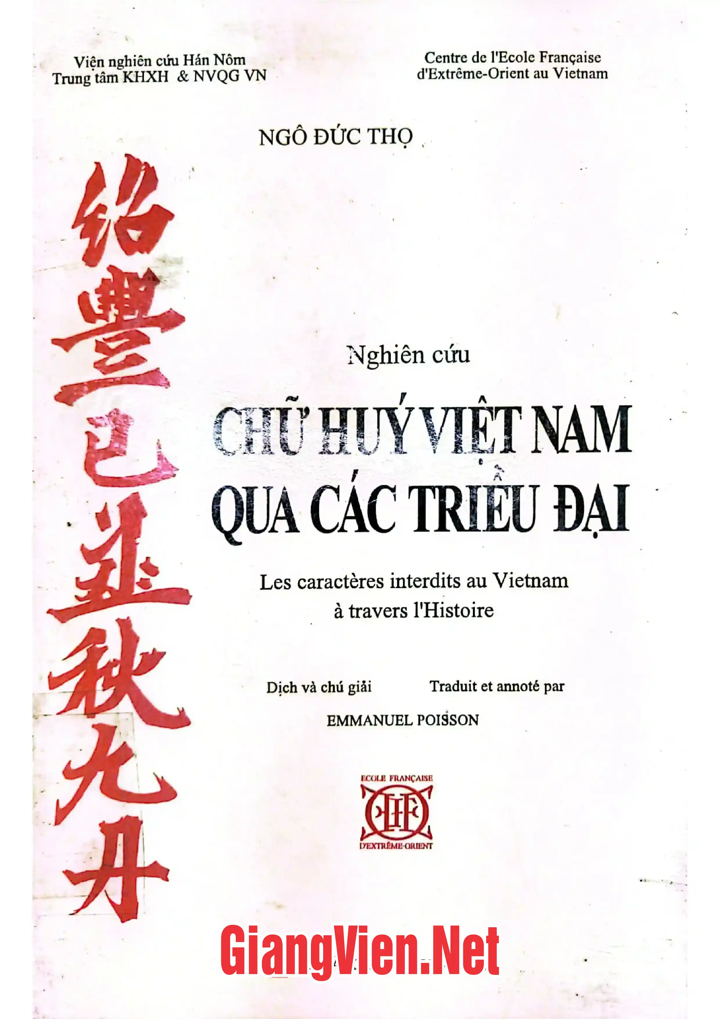 Ảnh bìa của Nghiên cứu chữ huý Việt Nam qua các triều đại