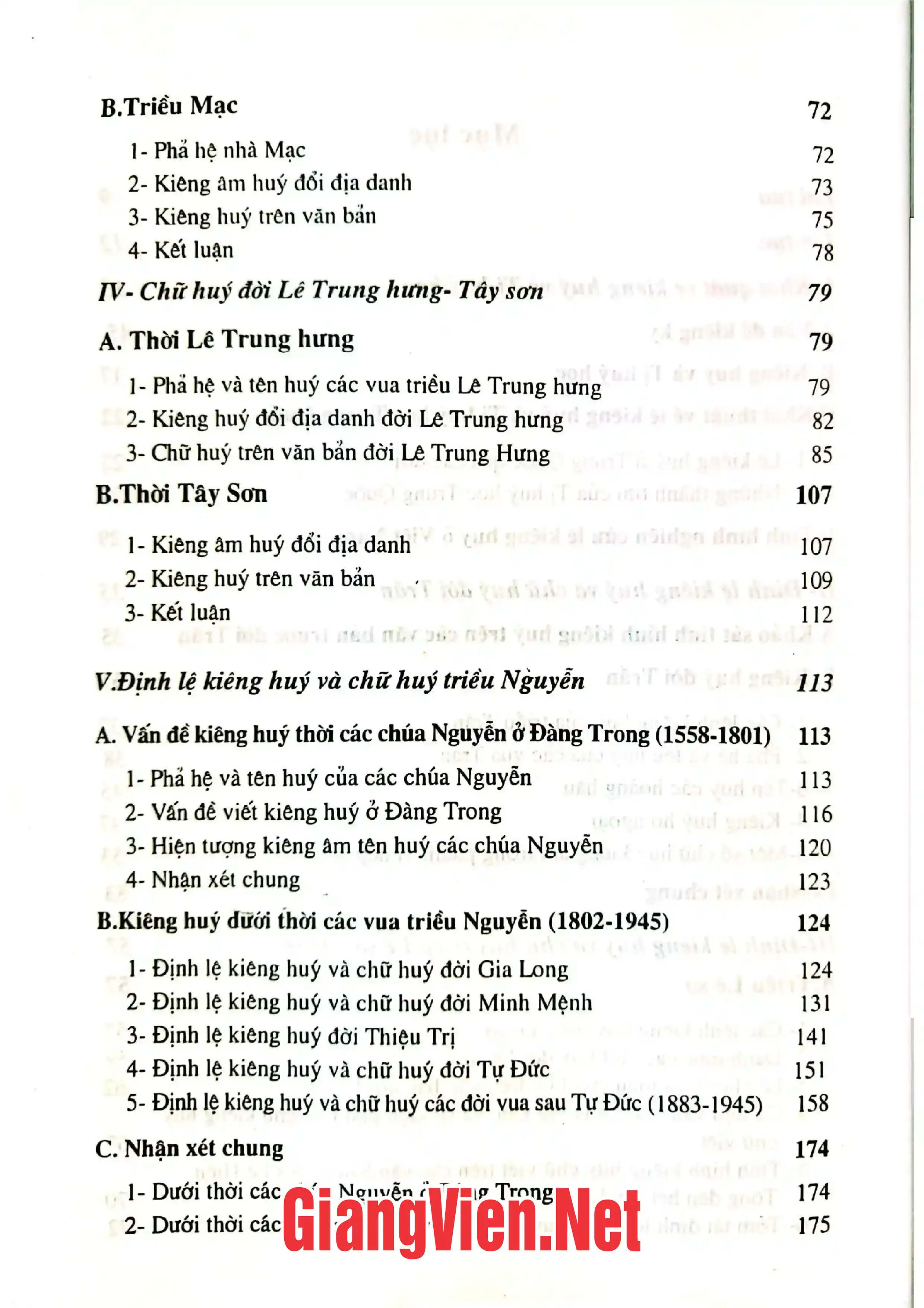 Ảnh minh họa nội dung cuốn sách: Nghiên cứu chữ huý Việt Nam qua các triều đại