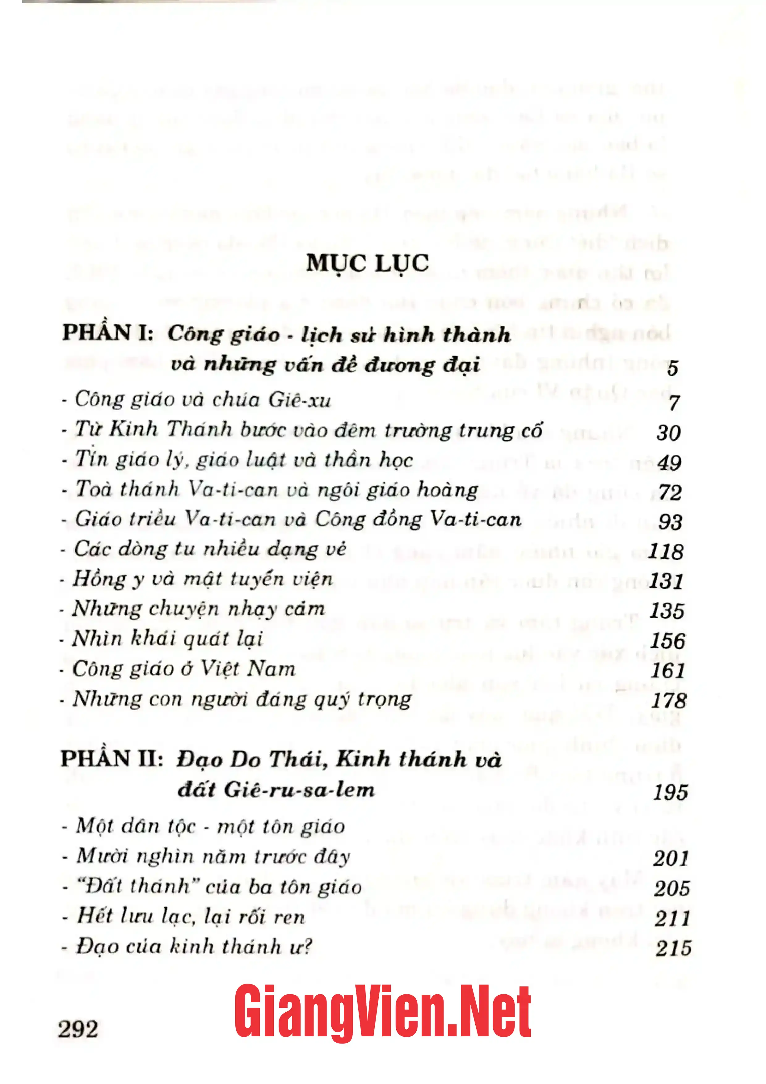 Ảnh minh họa nội dung cuốn sách: Các tôn giáo trên thế giới và Việt Nam tập II: Công giáo, Đạo Do Thái, Đạo Bahai