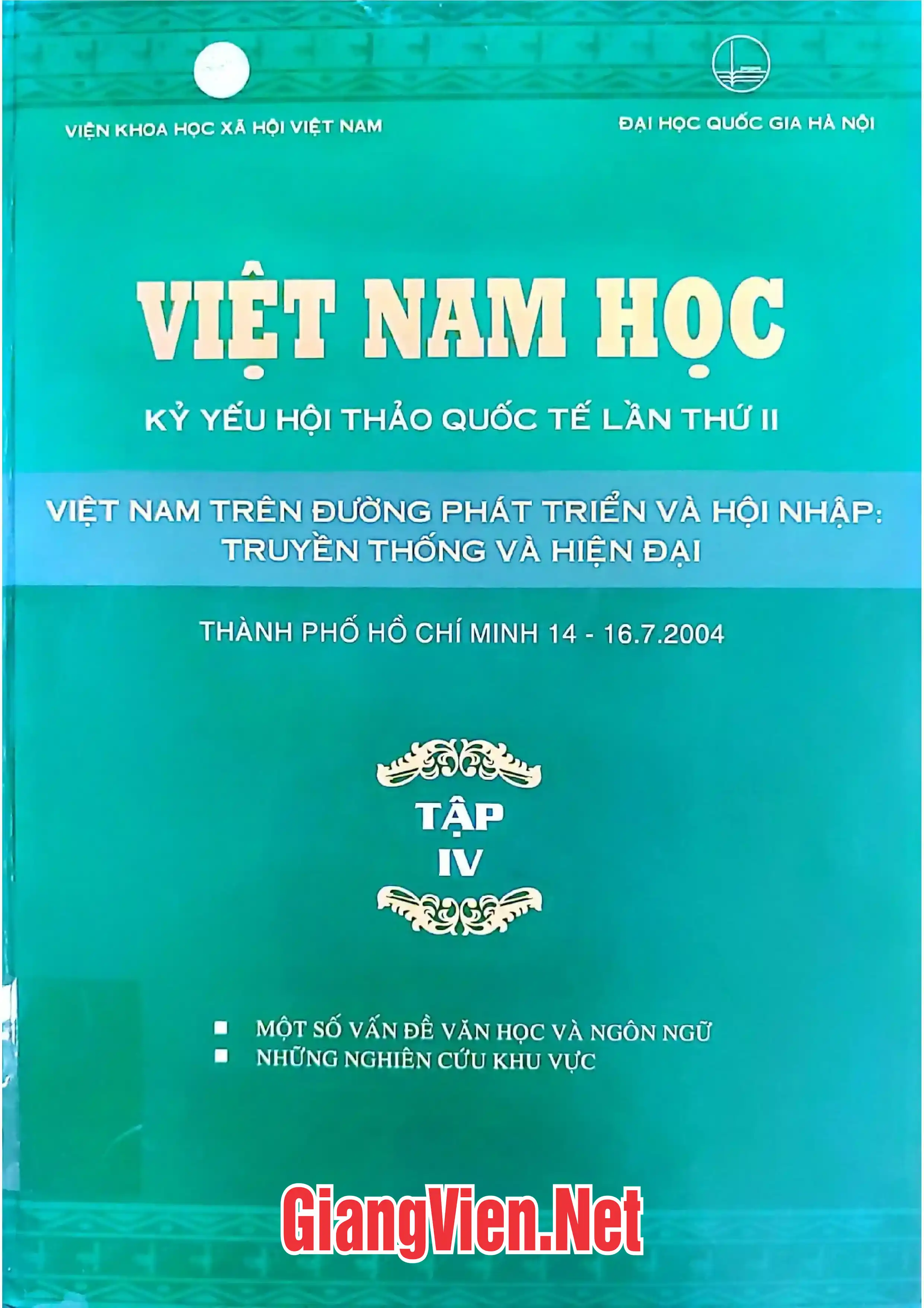 Ảnh bìa của Việt Nam học quốc tế lần thứ hai, Tập 4