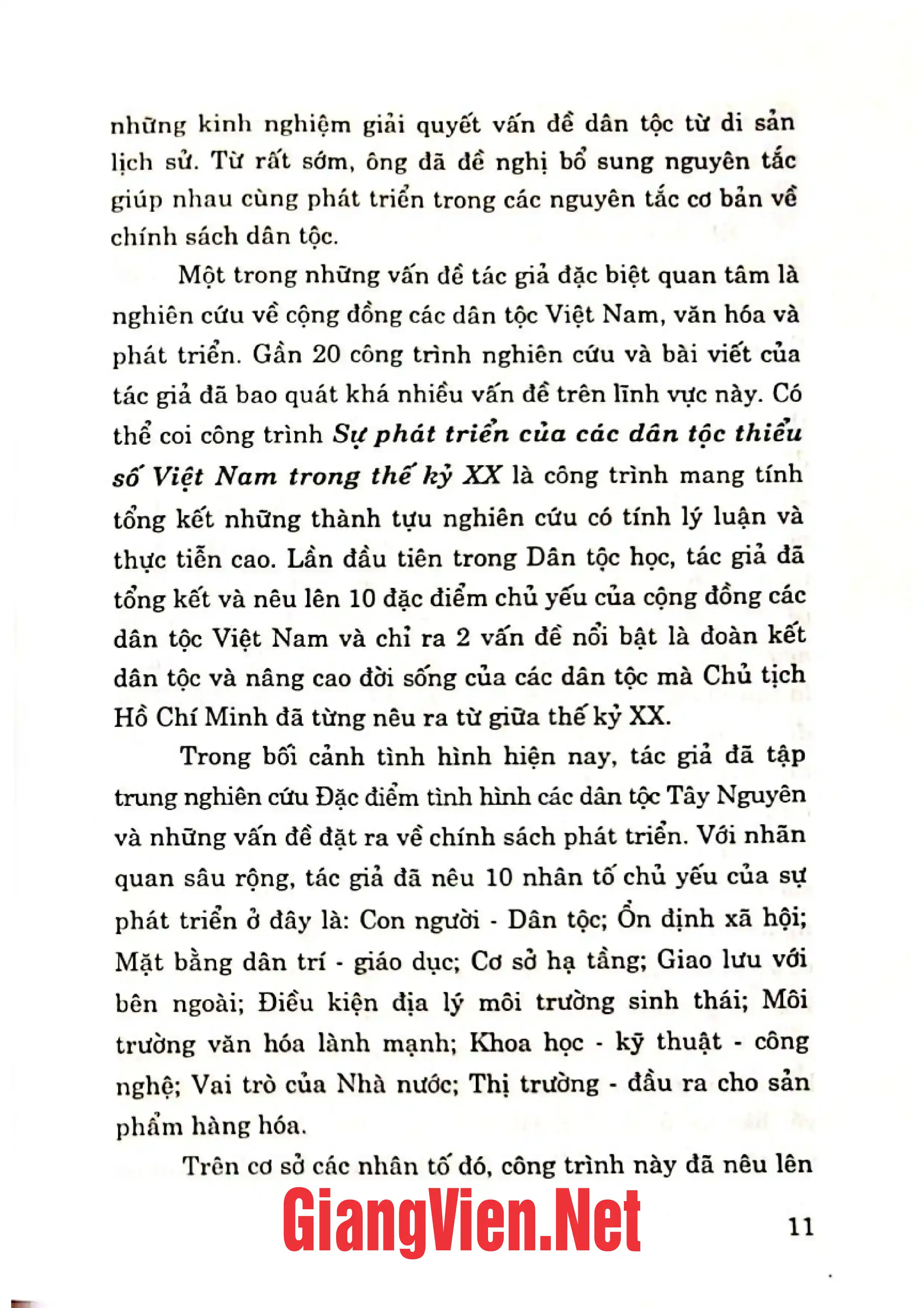 Nội dung trang phụ bản giới thiệu sách Góp phần nghiên cứu Dân tộc học Việt Nam