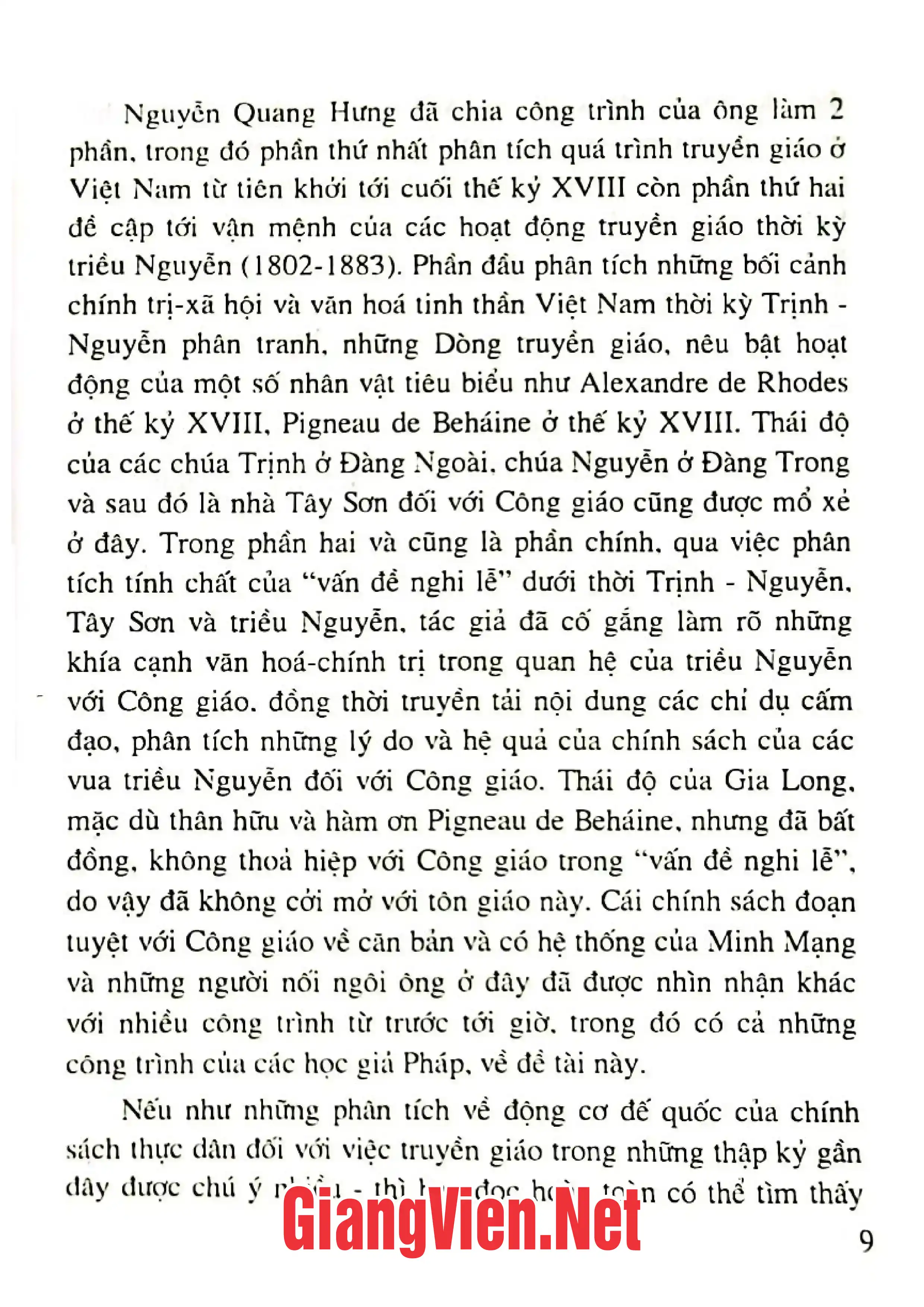 Ảnh minh họa nội dung cuốn sách: Công giáo Việt Nam thời kì triều Nguyễn 1802-1883