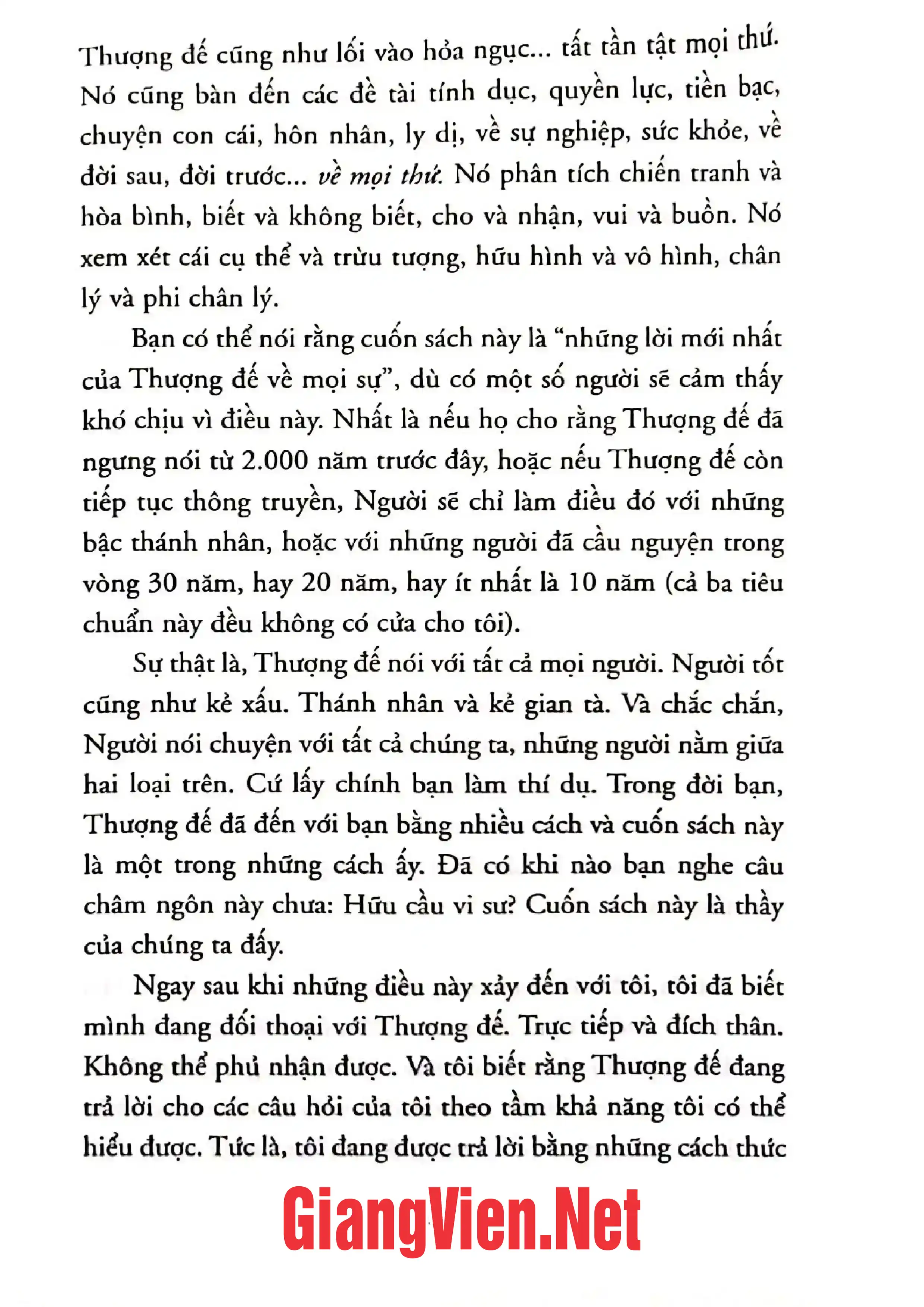 Mục lục chi tiết trang 2 sách Đối thoại với thượng đế