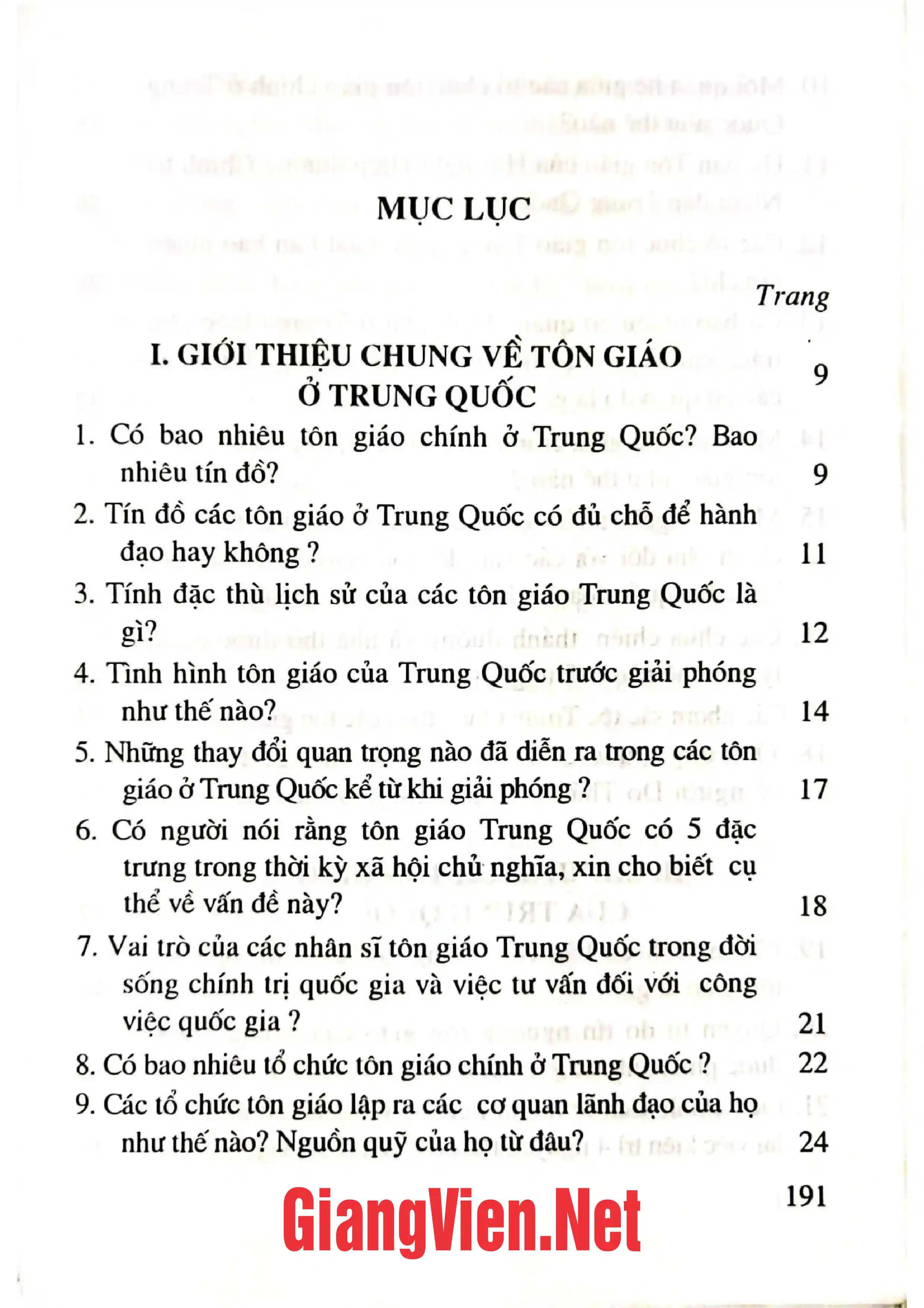 Trang bìa chính thức sách Tôn giáo ở Trung Quốc 100 câu hỏi và trả lời