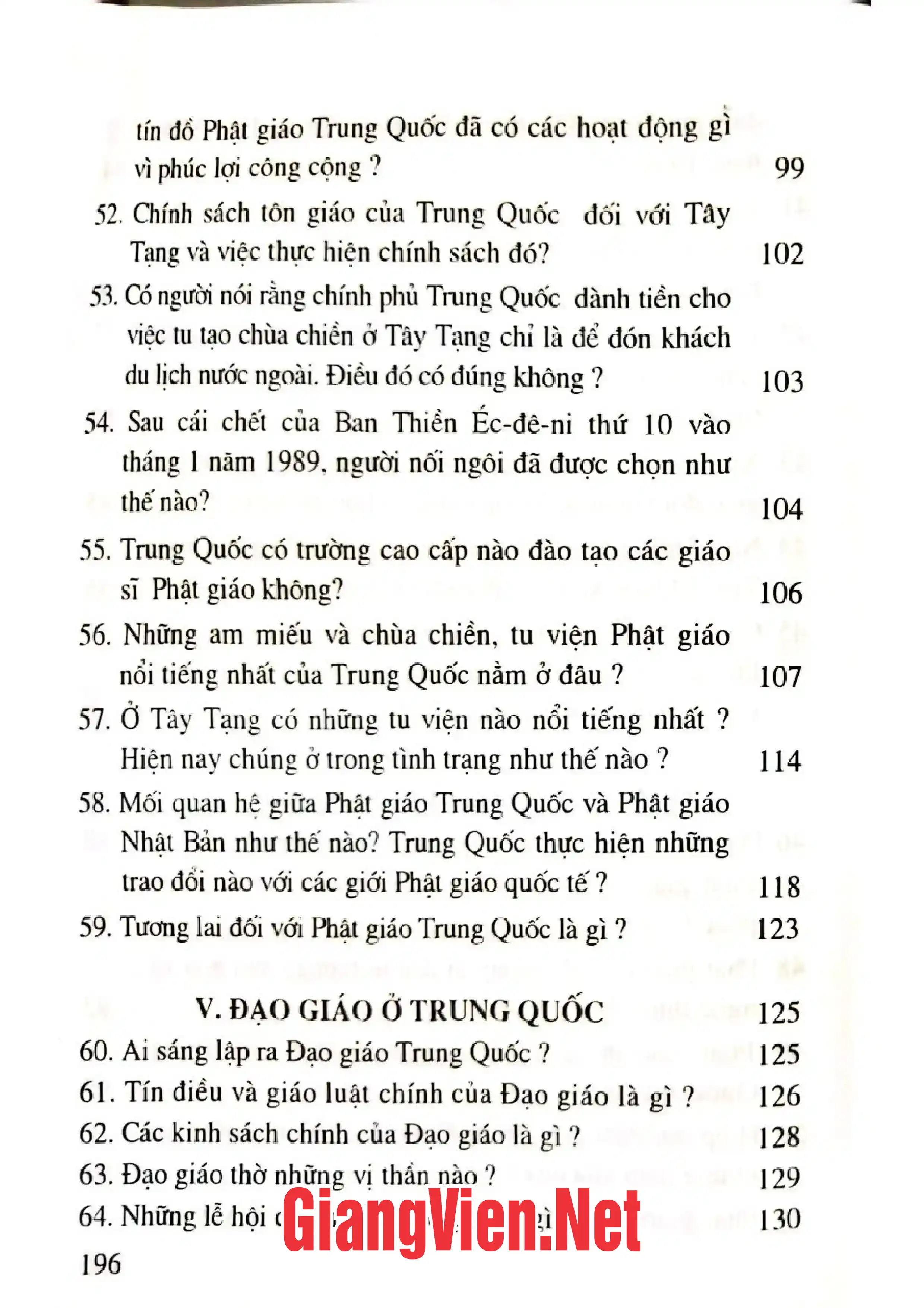 Nội dung mục lục và hình ảnh sách Tôn giáo ở Trung Quốc 100 câu hỏi và trả lời - Trang 5