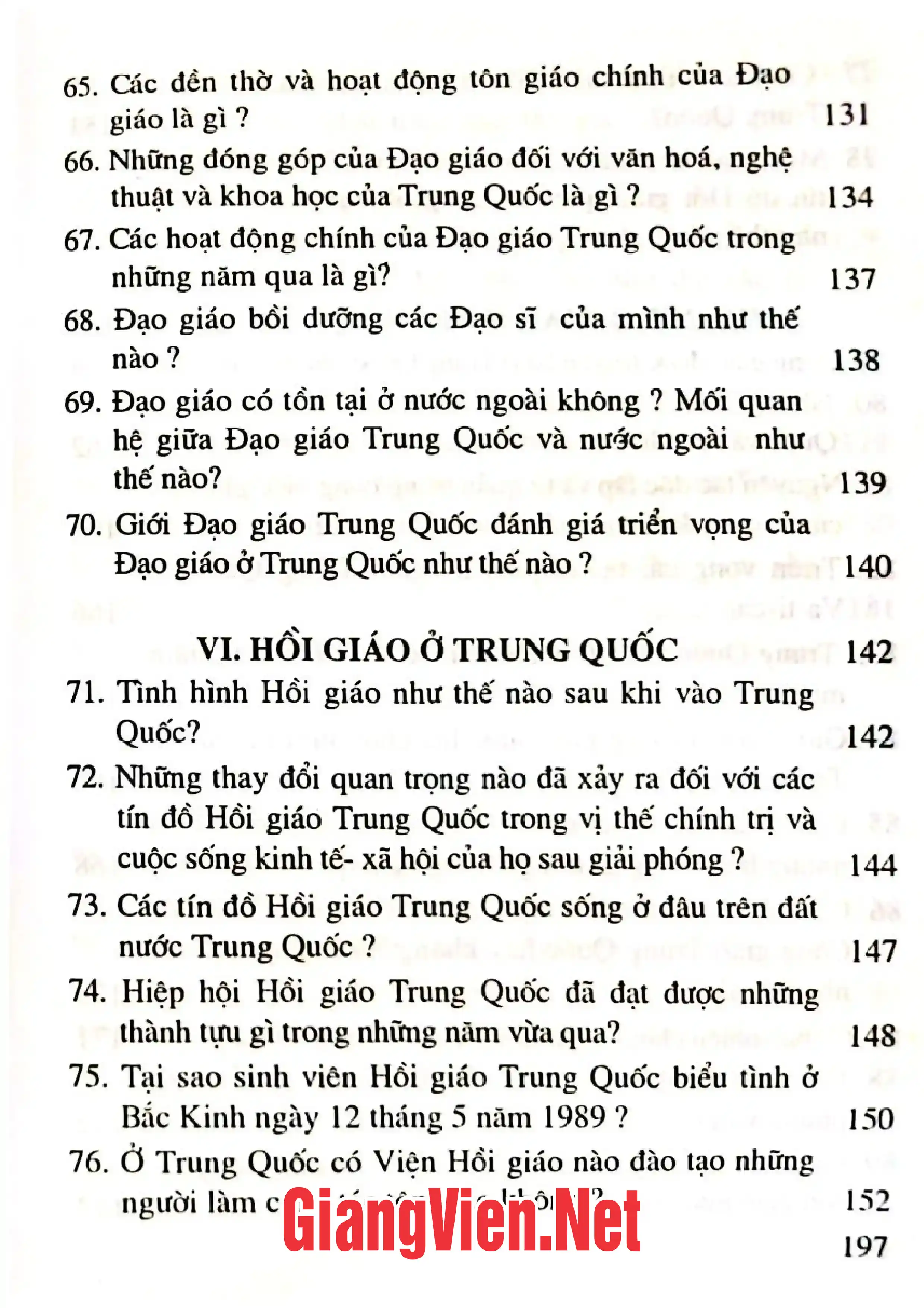 Nội dung mục lục và hình ảnh sách Tôn giáo ở Trung Quốc 100 câu hỏi và trả lời - Trang 6
