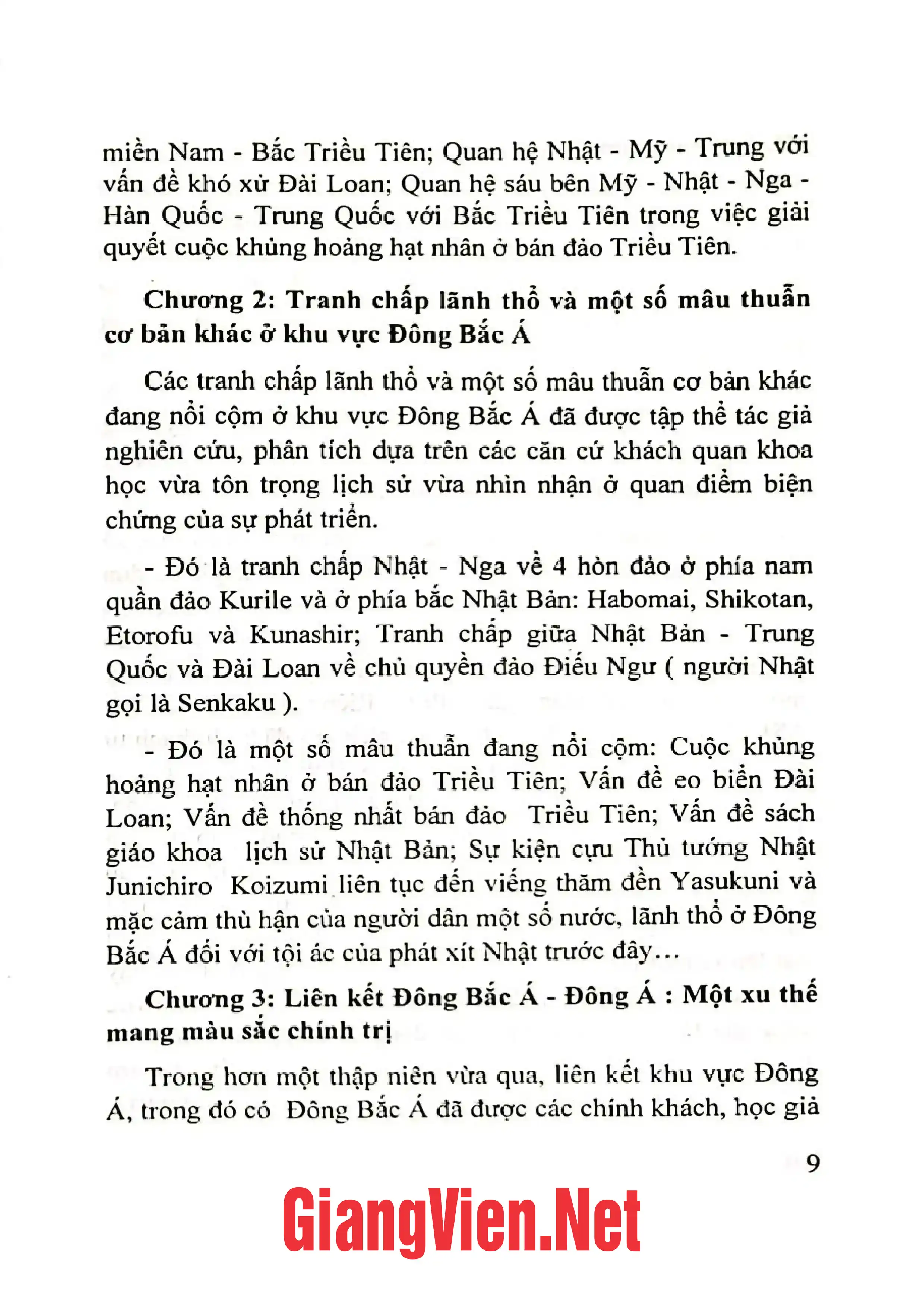 Nội dung trang phụ bản giới thiệu sách Chính trị khu vực Đông Bắc á từ sau chiến tranh lạnh