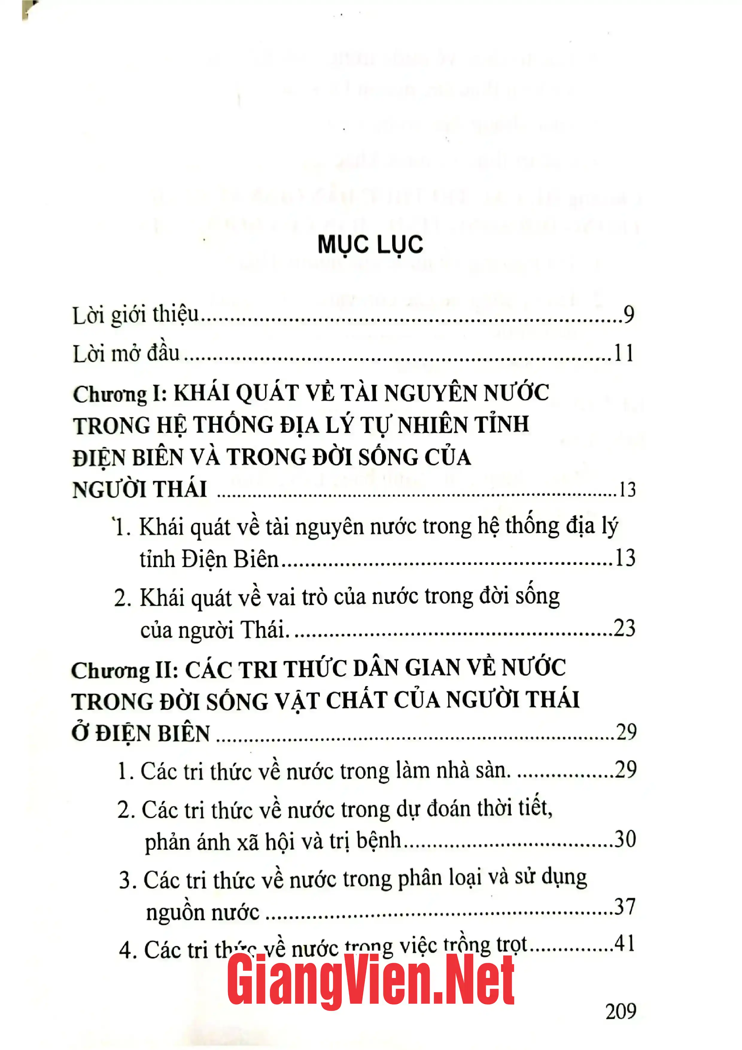 Trang bìa chính thức sách Tri thức dân gian về nước của người Thái ở Điện Biên xưa