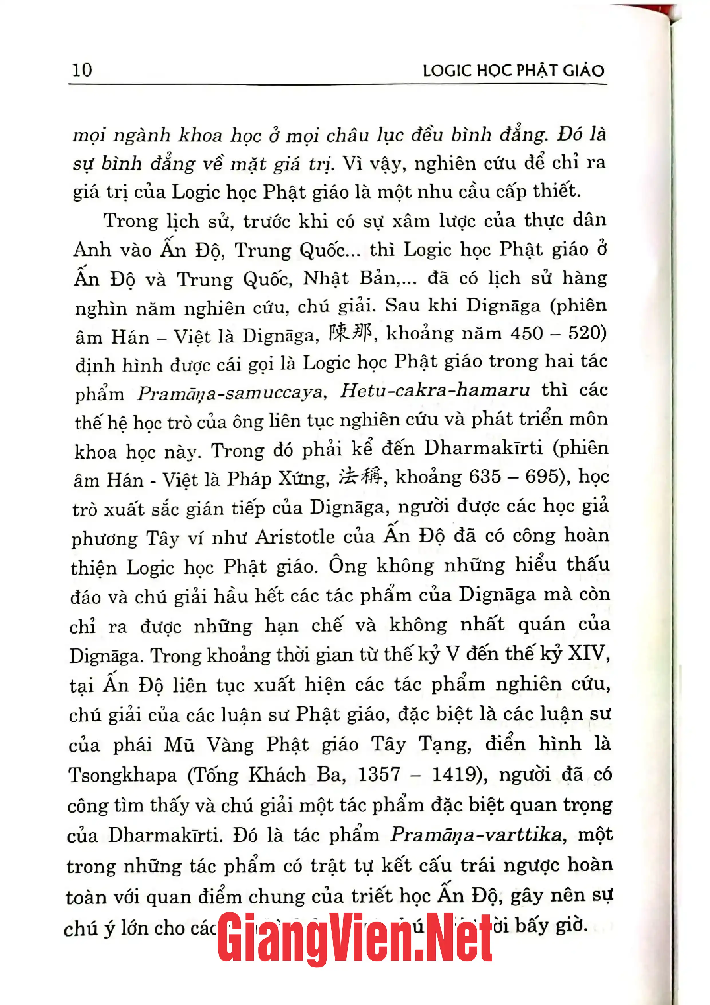Mục lục chi tiết trang 3 sách Logic học Phật giáo