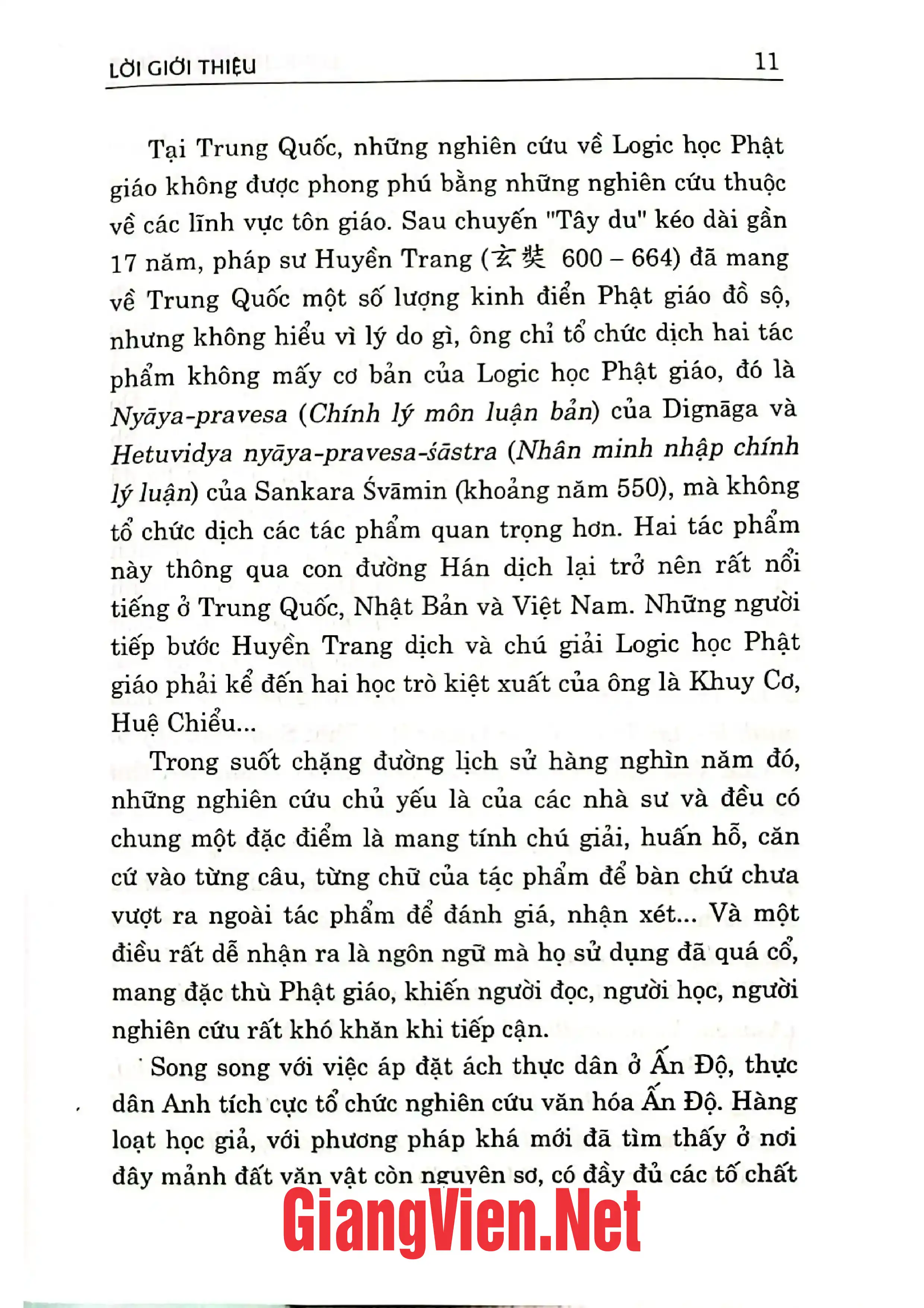 Nội dung trang phụ bản giới thiệu sách Logic học Phật giáo