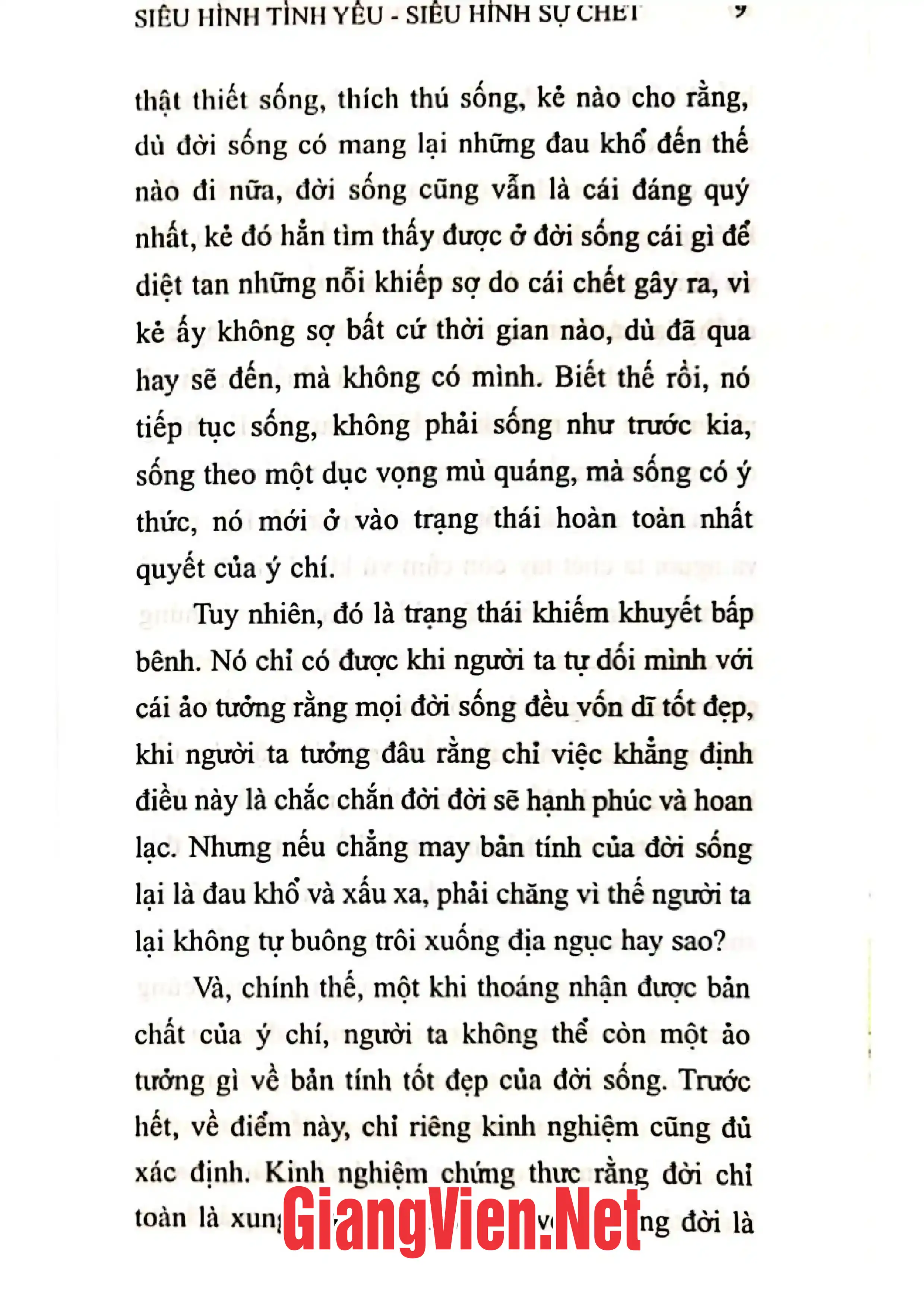 Nội dung mục lục và hình ảnh sách Siêu hình tình yêu, siêu hình sự chết - Trang 5