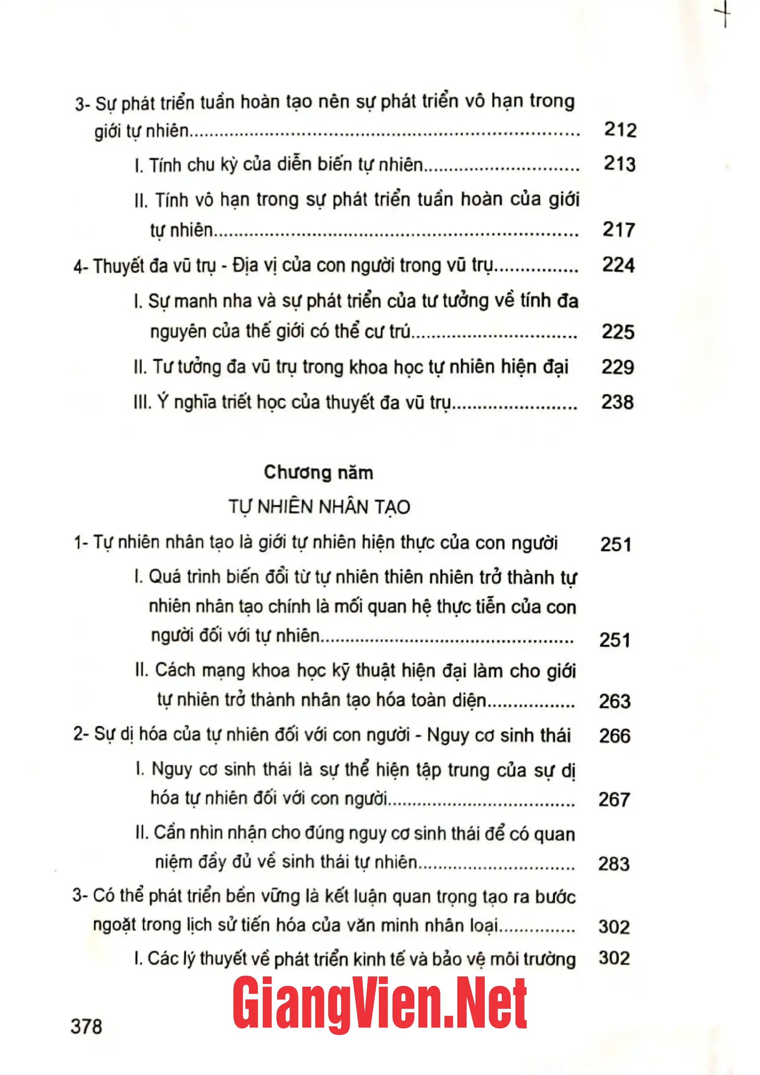 Mục lục chi tiết trang 3 sách Tìm hiểu triết học tự nhiên