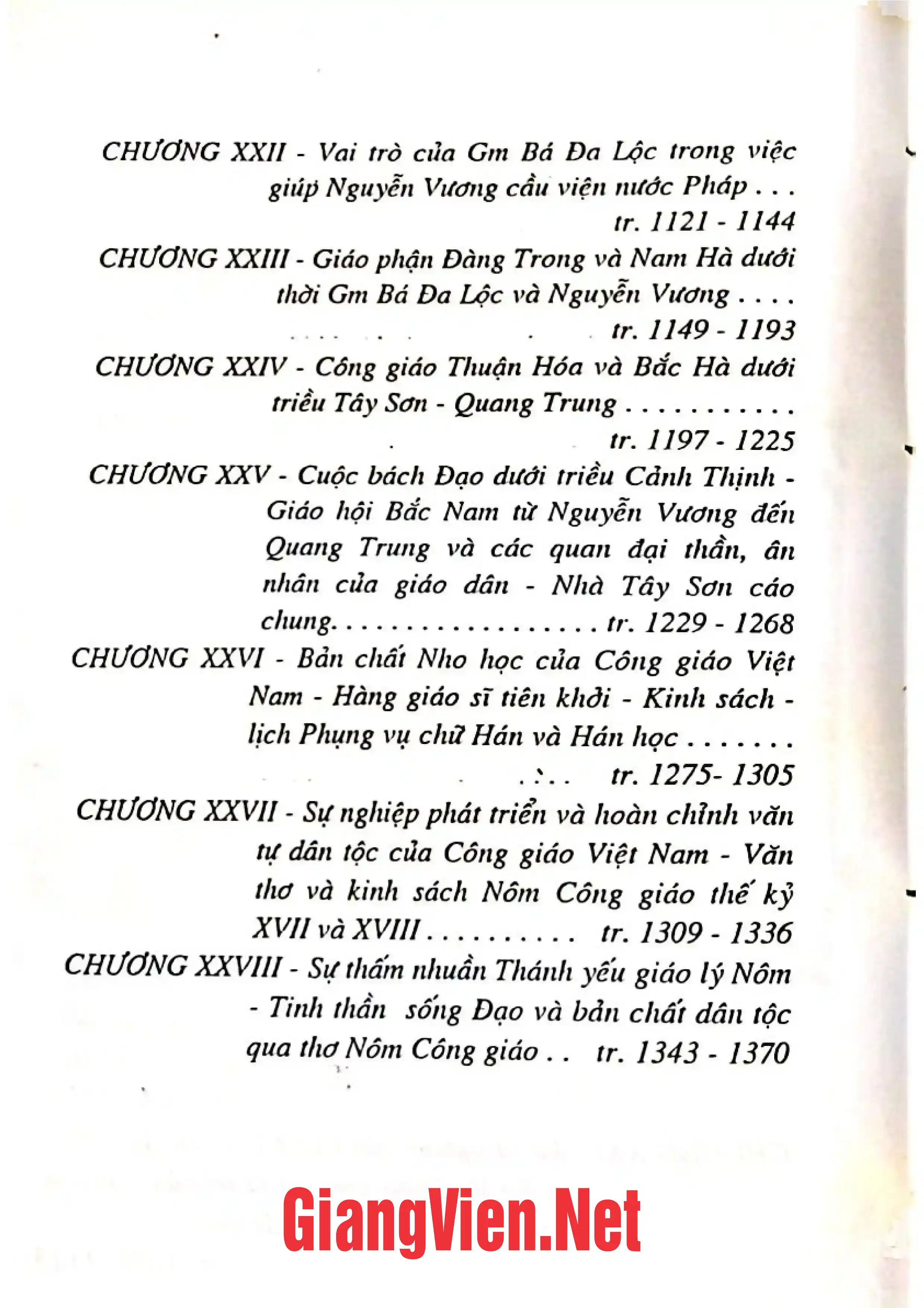 Ảnh minh họa nội dung cuốn sách: Việt Nam Công giáo sử- Tân biên 1553-2000, Quyển II