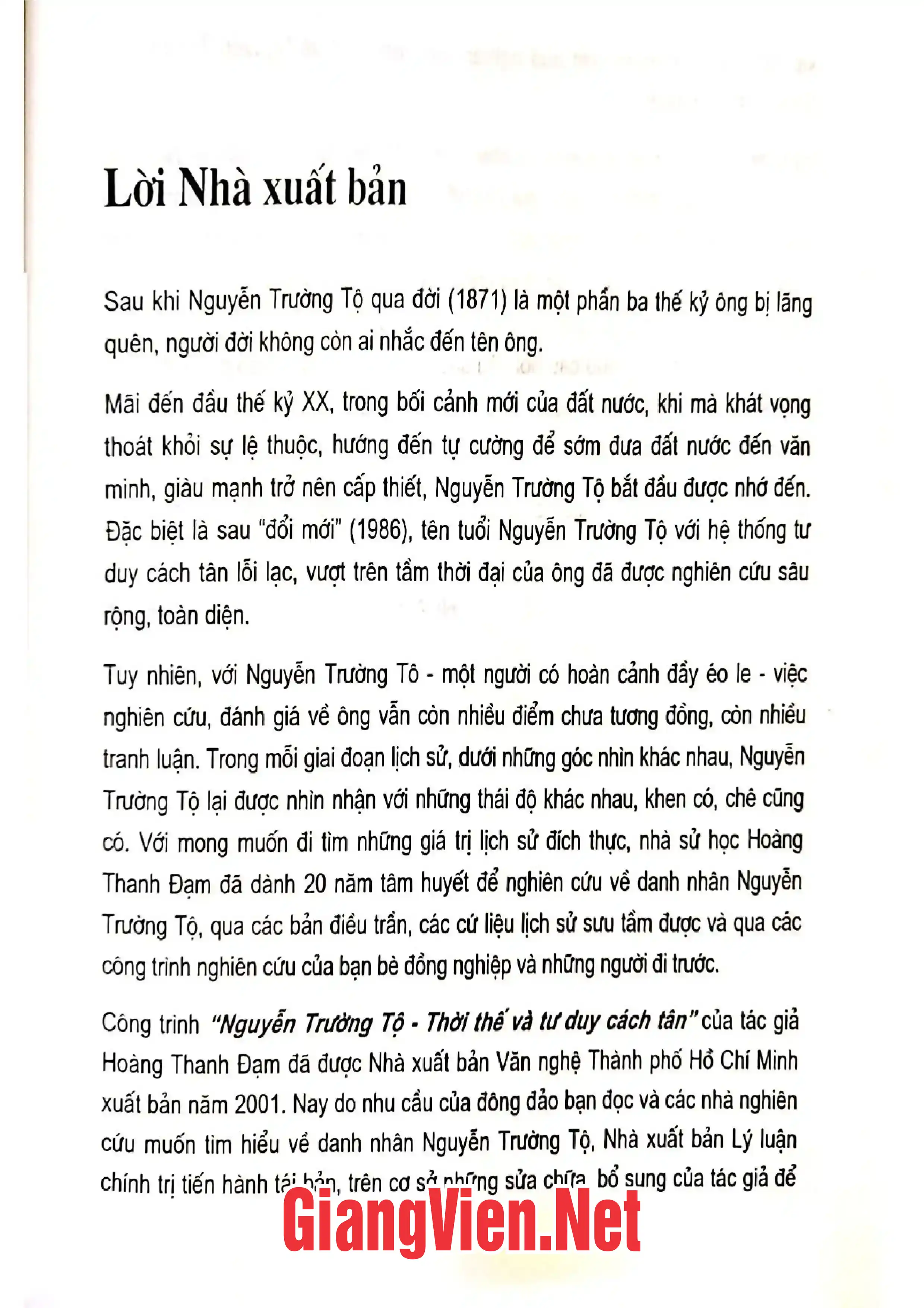 Mục lục chi tiết trang 2 sách Nguyễn Trường Tộ thời thế và tư duy cách tân