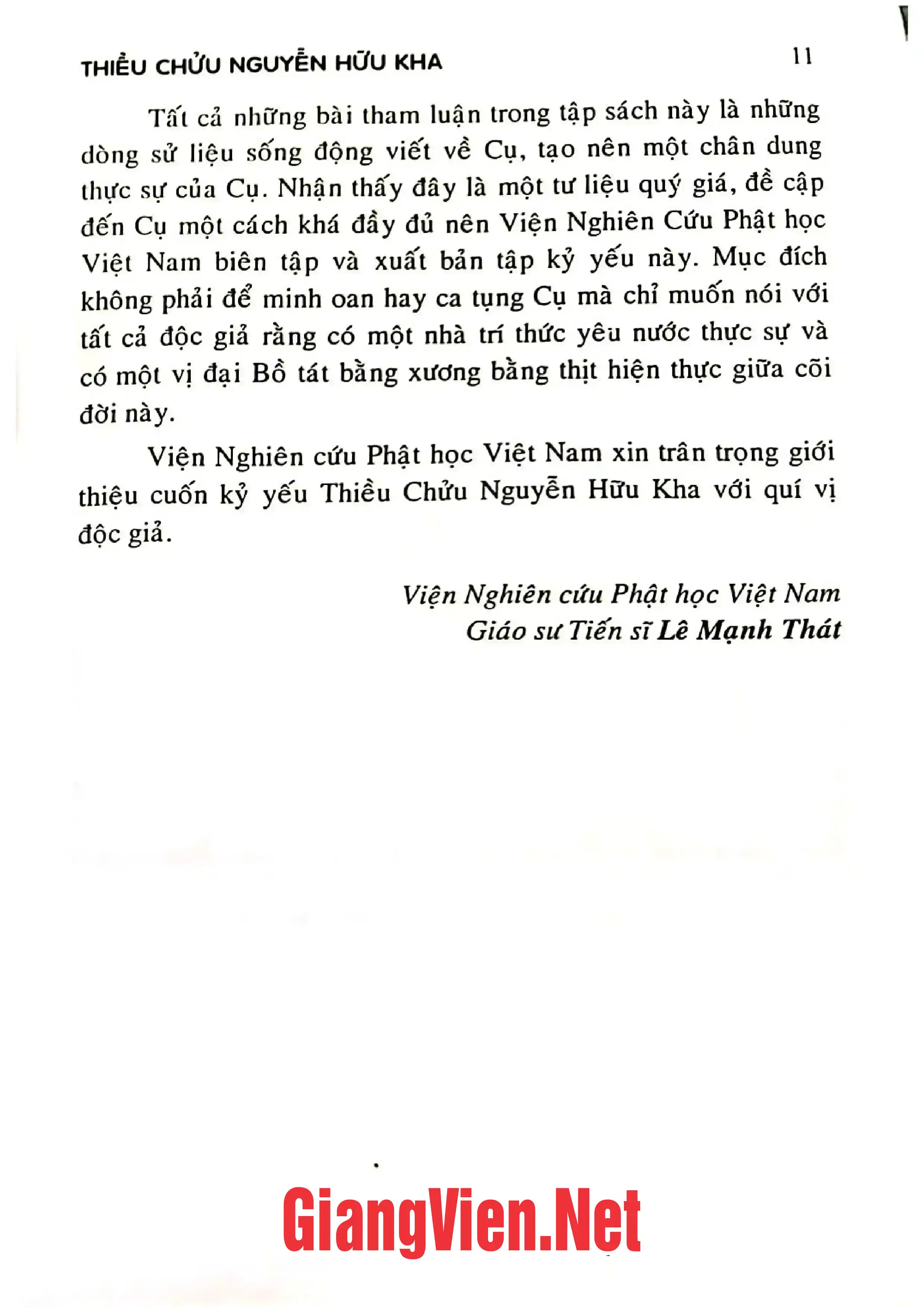 Nội dung trang phụ bản giới thiệu sách Thiều chửu Nguyễn Hữu Kha 1902 - 1954