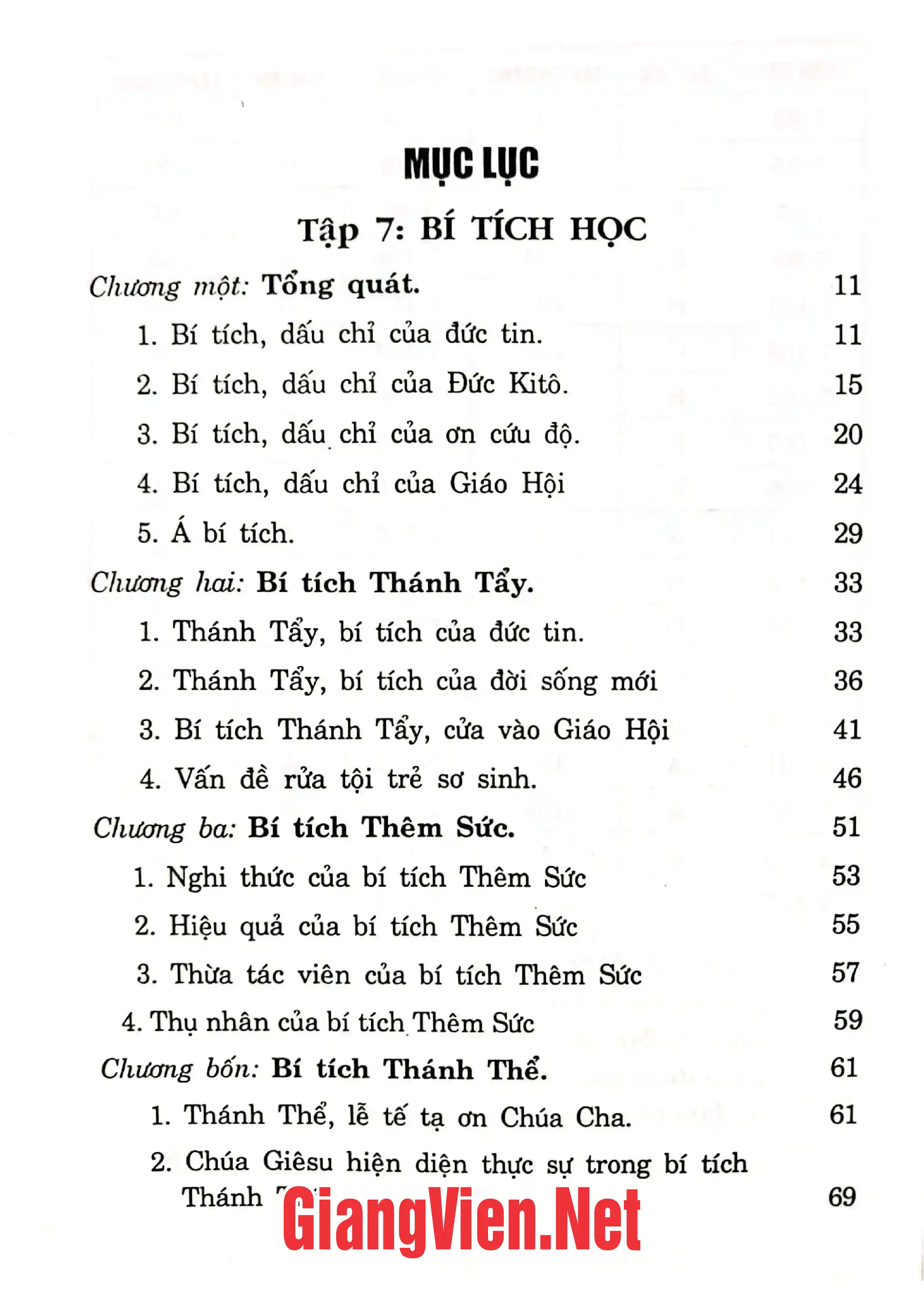 Ảnh minh họa nội dung cuốn sách: Cao đẳng giáo lý - Tập 7 Bí tích học