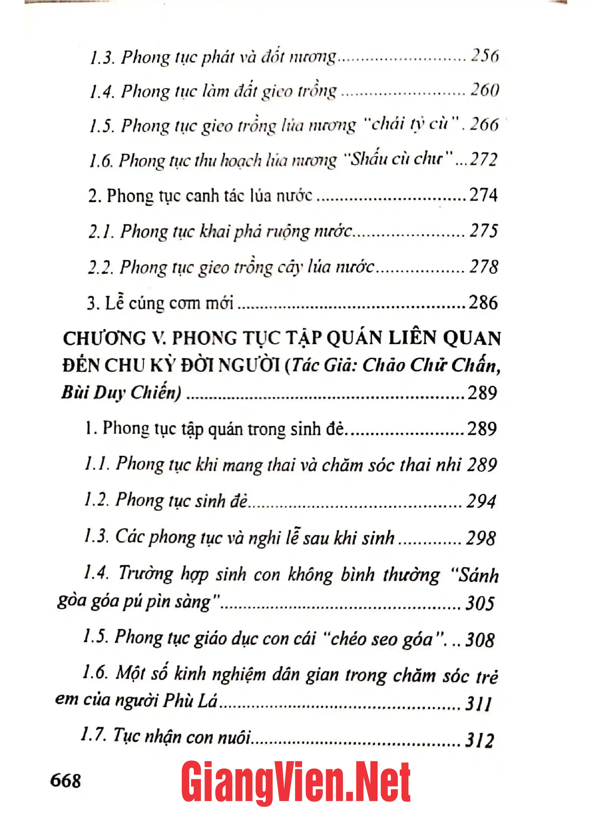 Mục lục chi tiết trang 3 sách Văn hóa dân gian người Phù Lá