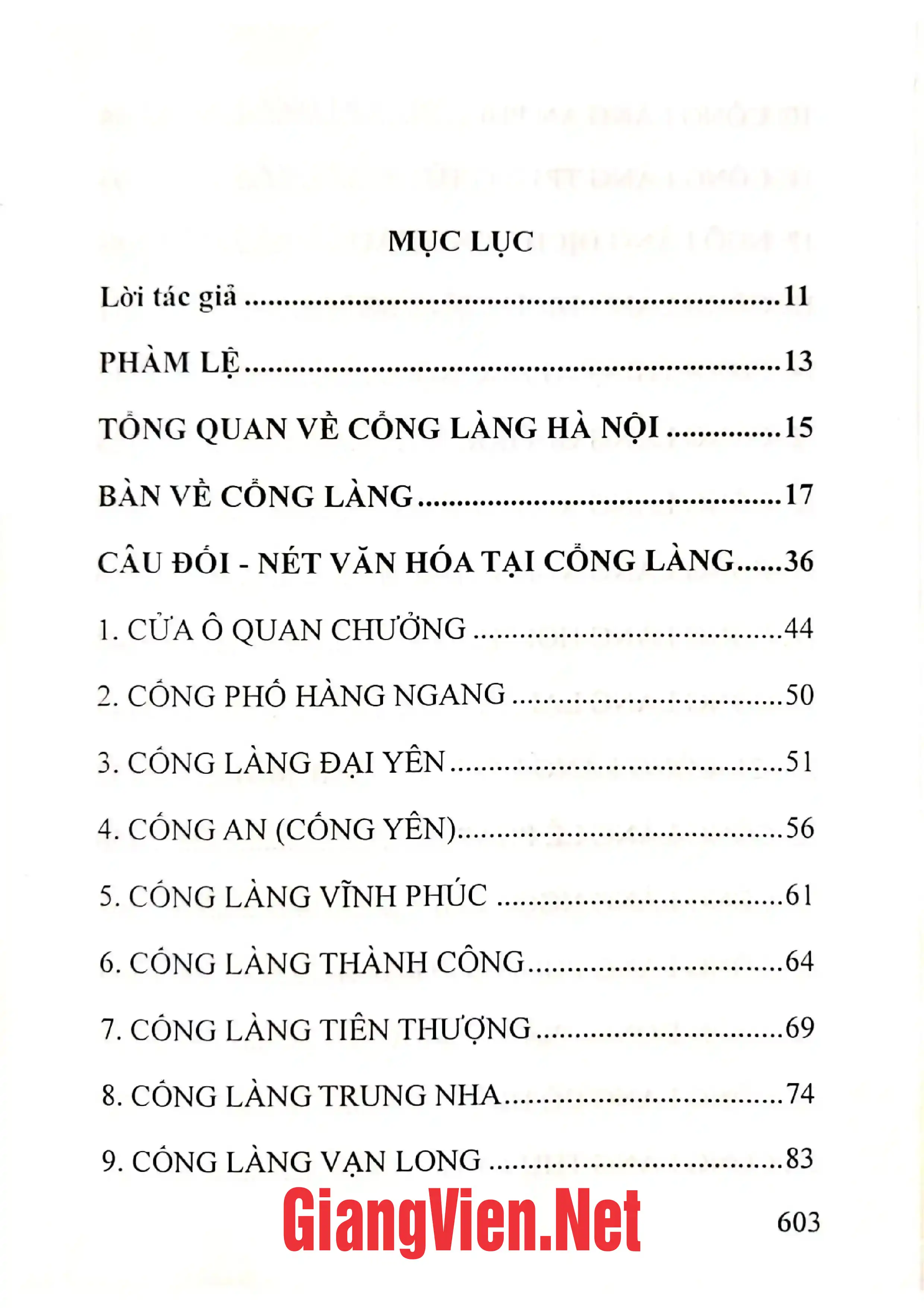 Trang bìa chính thức sách Cổng làng Hà Nội