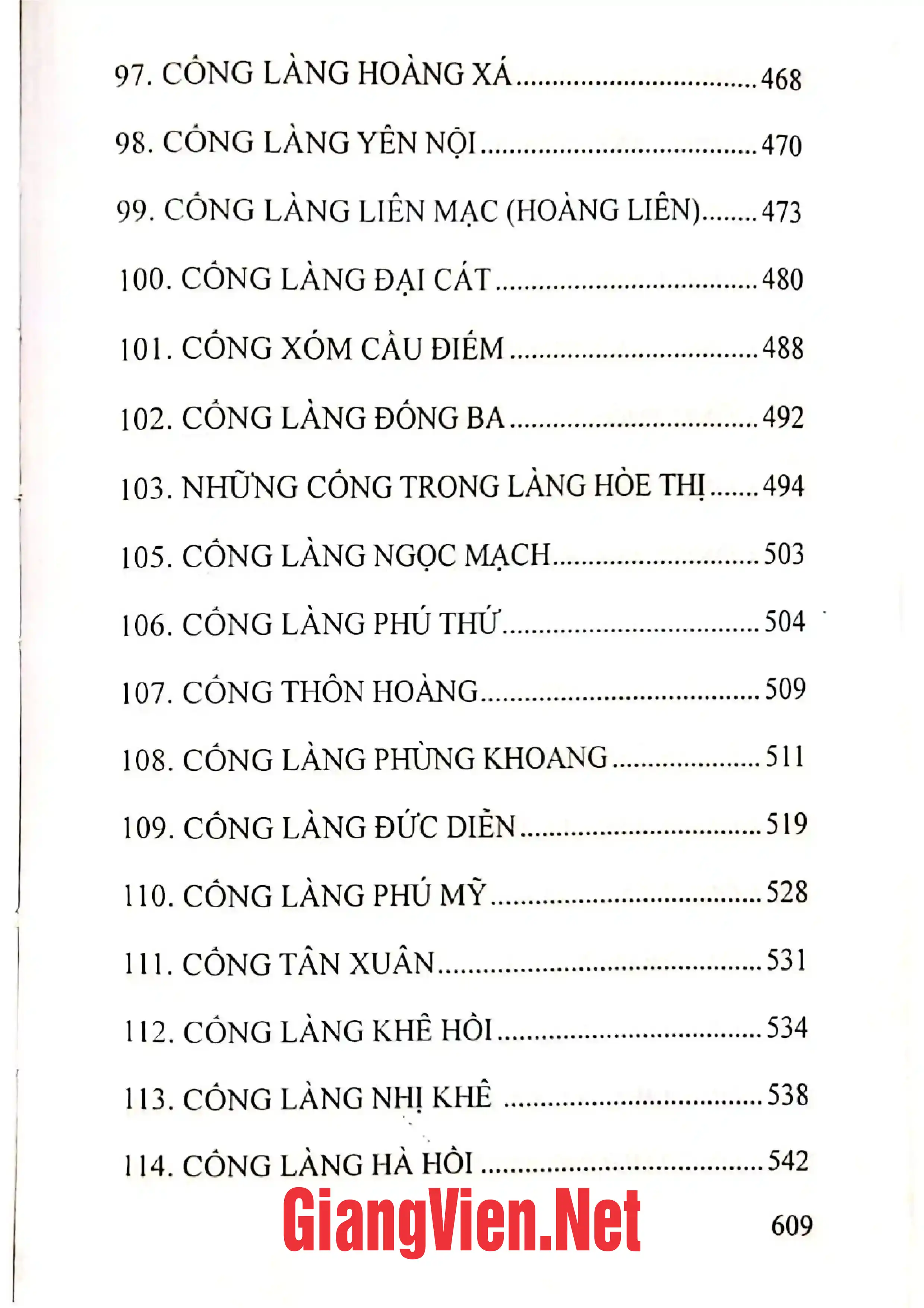 Nội dung mục lục và hình ảnh sách Cổng làng Hà Nội - Trang 6
