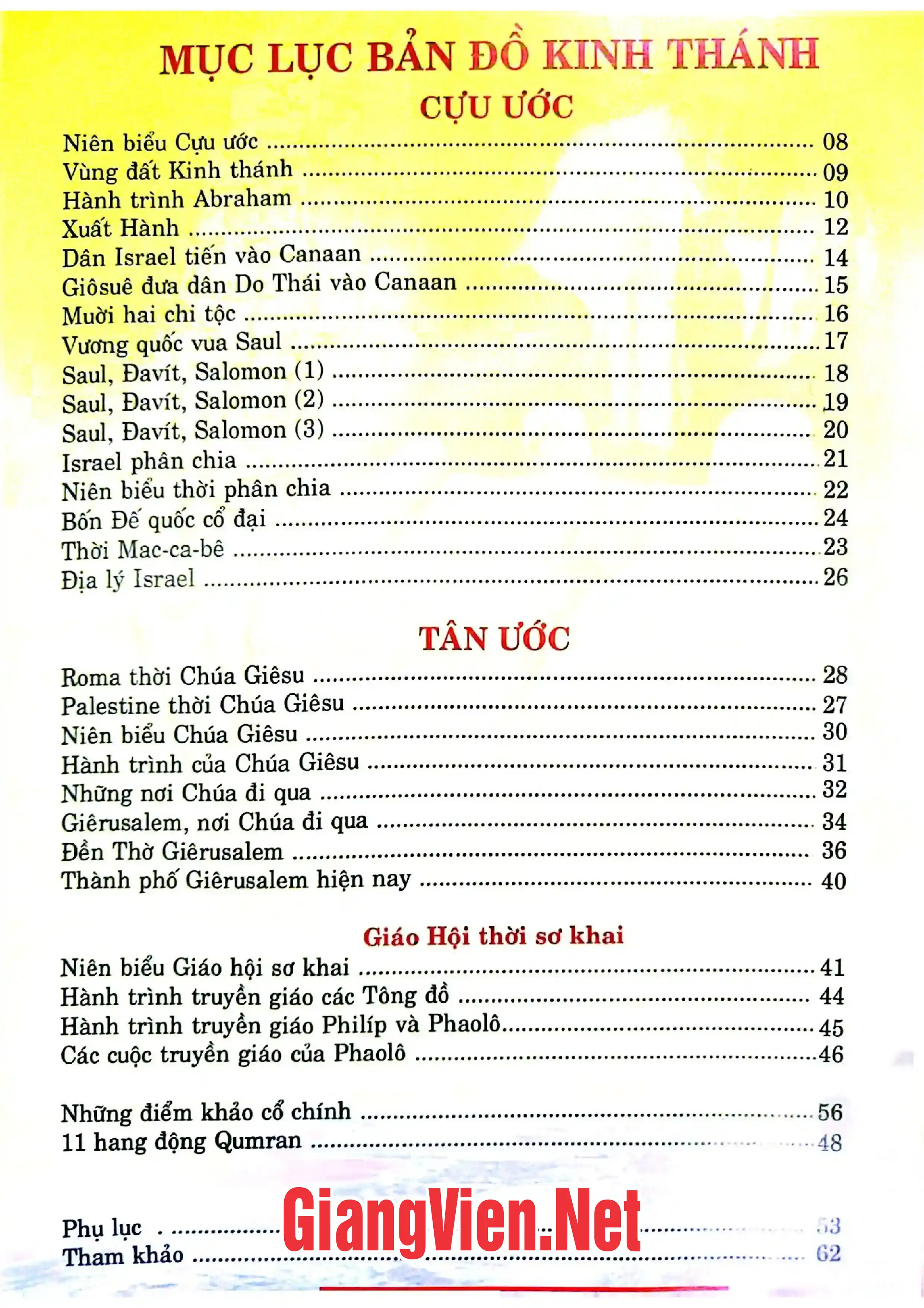 Ảnh minh họa nội dung cuốn sách: Bản đồ Kinh thánh