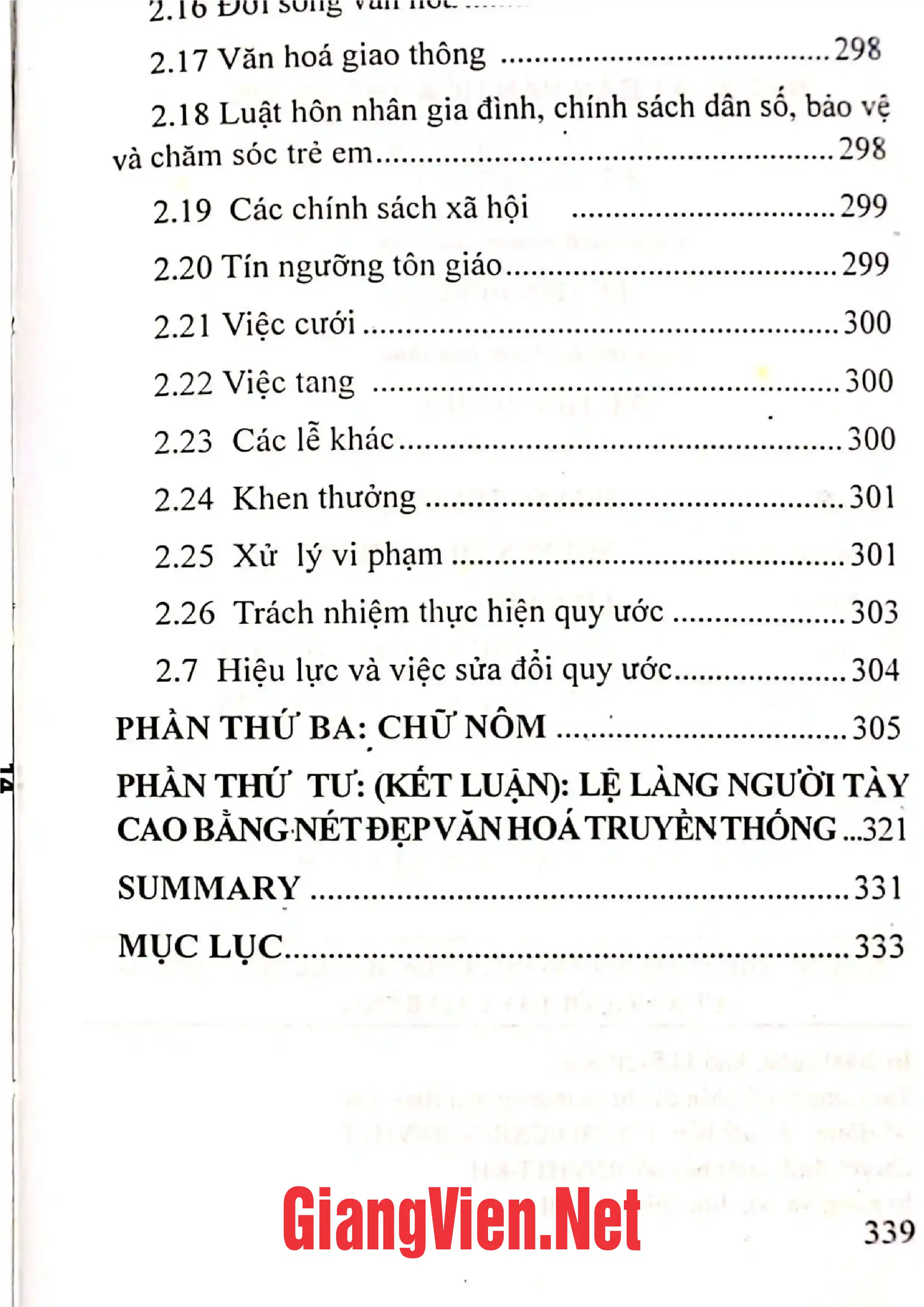 Nội dung mục lục và hình ảnh sách Những điều cơ bản trong lệ làng truyền thống của người Tày Cao Bằng - Trang 6