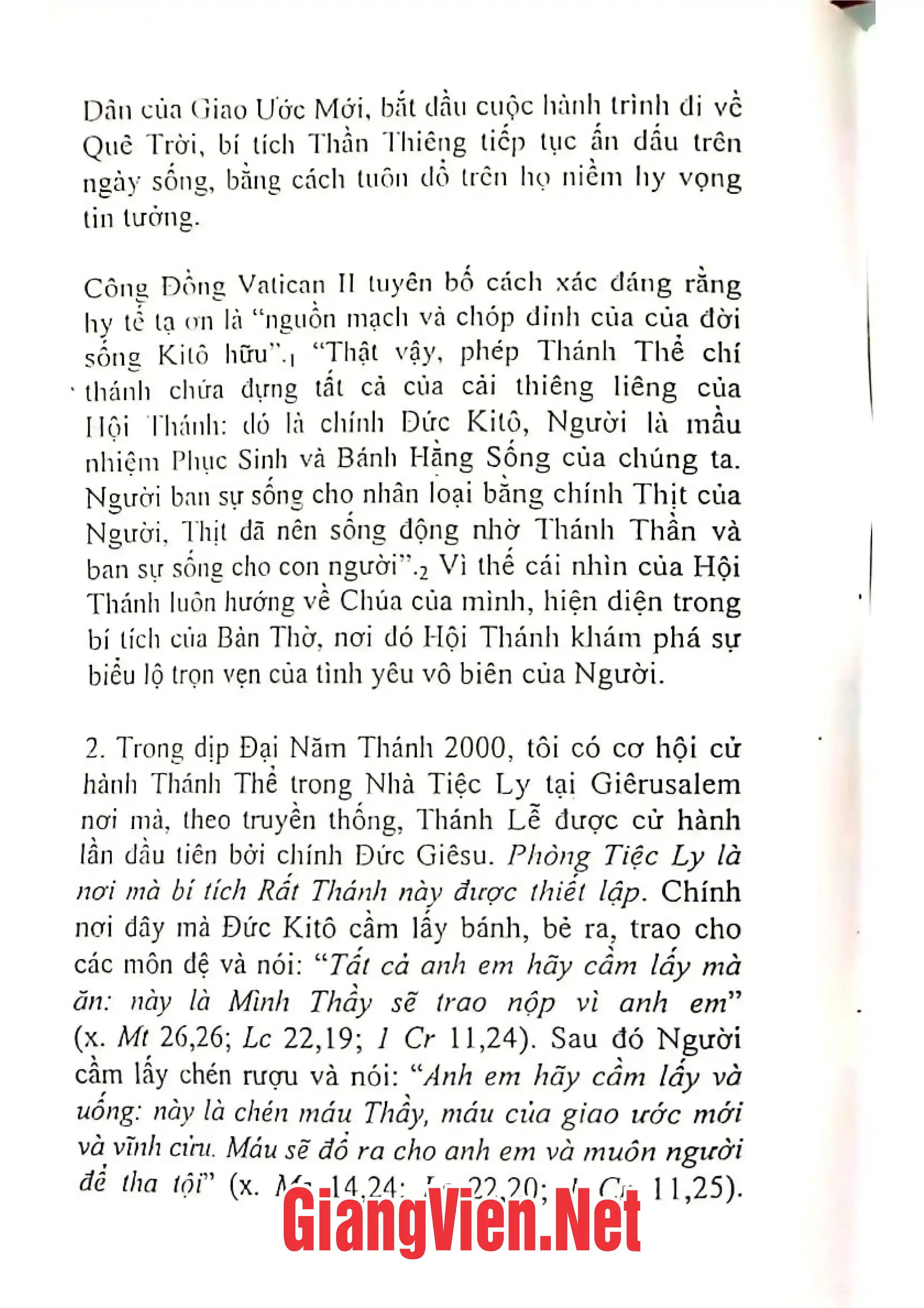 Nội dung mục lục và hình ảnh sách Thông điệp bí tích thánh thể của Đức Giáo hoàng Gioan Phao lô II - Trang 6