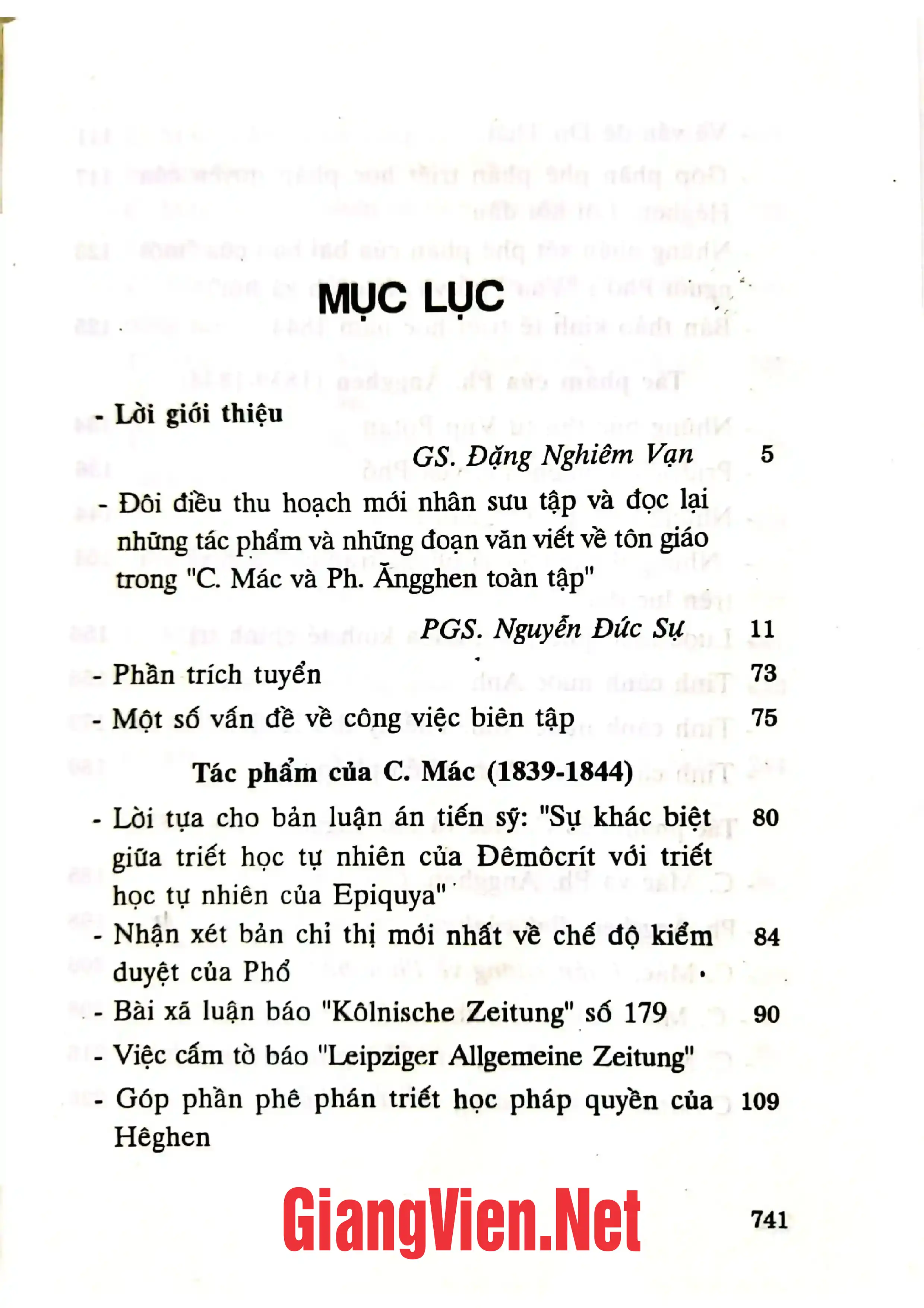 Trang bìa chính thức sách C. Mác, Ph. Ăngghen về vấn đề Tôn giáo