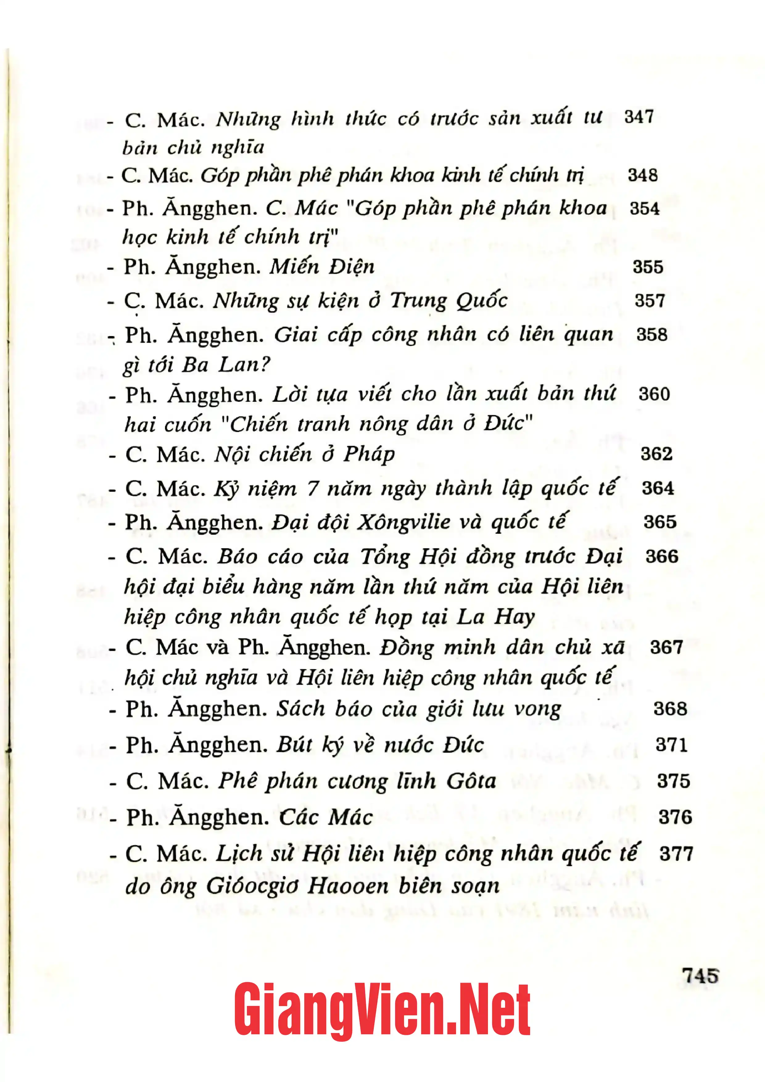 Nội dung trang phụ bản giới thiệu sách C. Mác, Ph. Ăngghen về vấn đề Tôn giáo