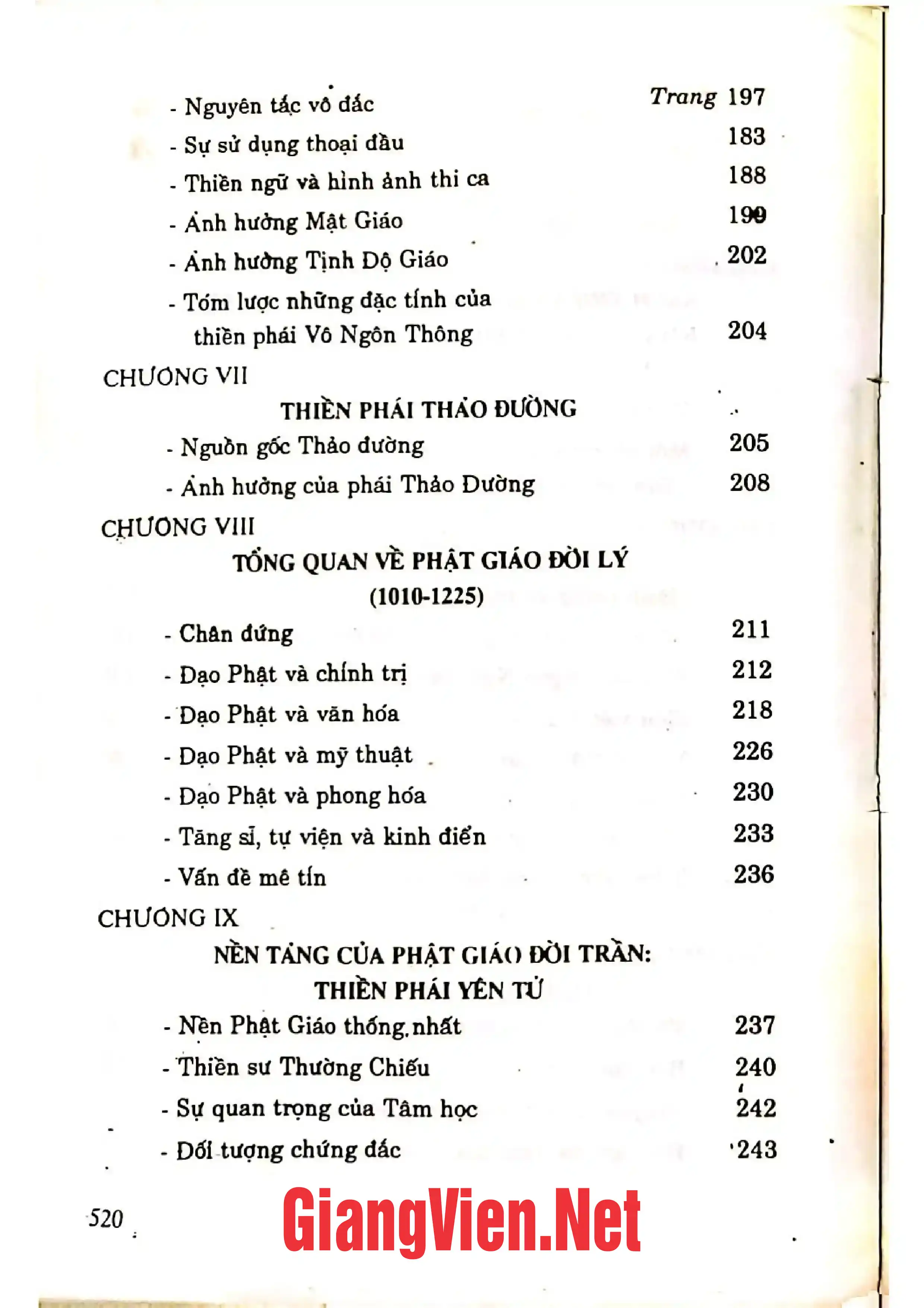 Mục lục chi tiết trang 3 sách Việt Nam Phật giáo sử luận, tập1