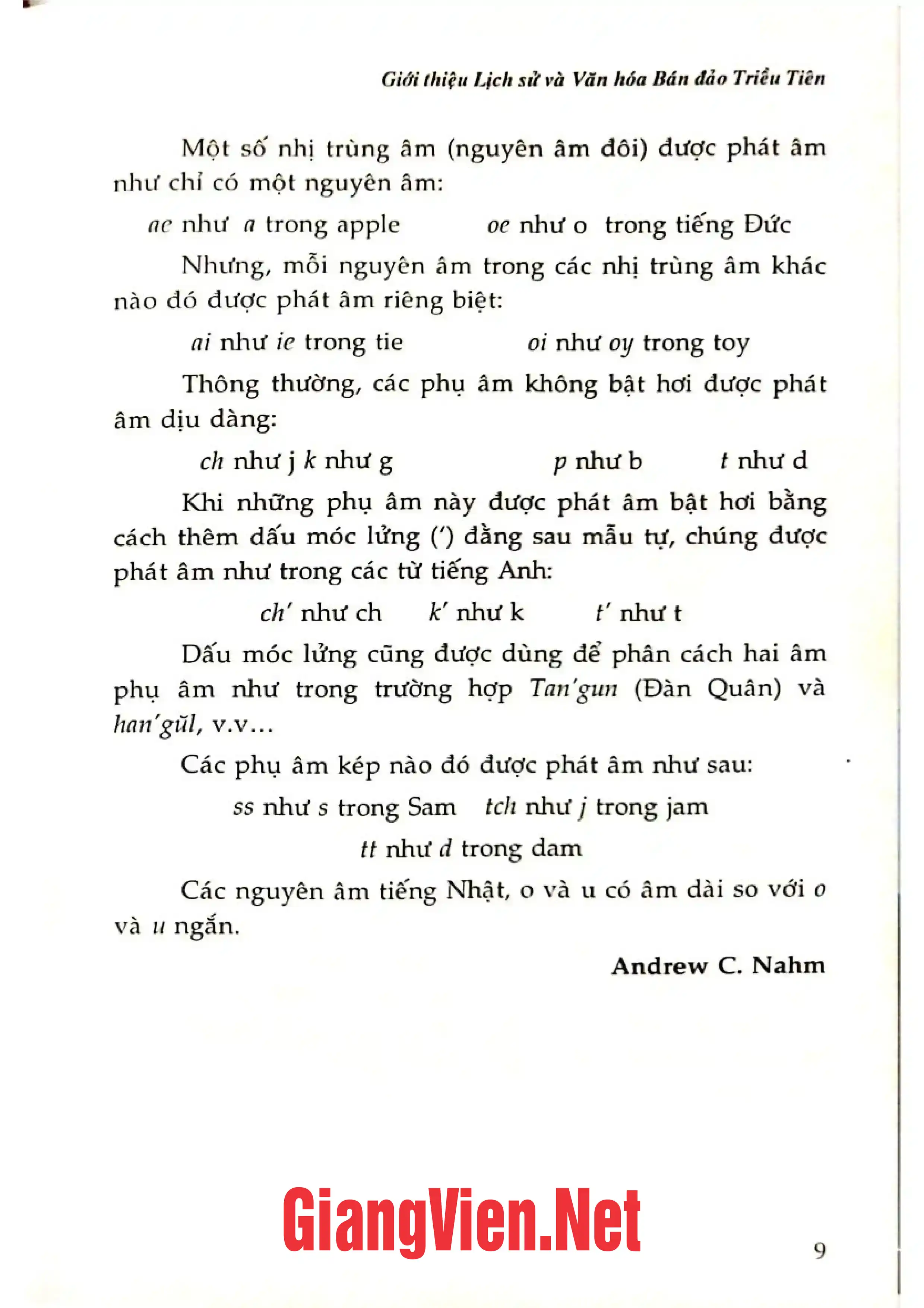 Nội dung trang phụ bản giới thiệu sách Lịch sử văn hóa và bán đảo Triều Tiên