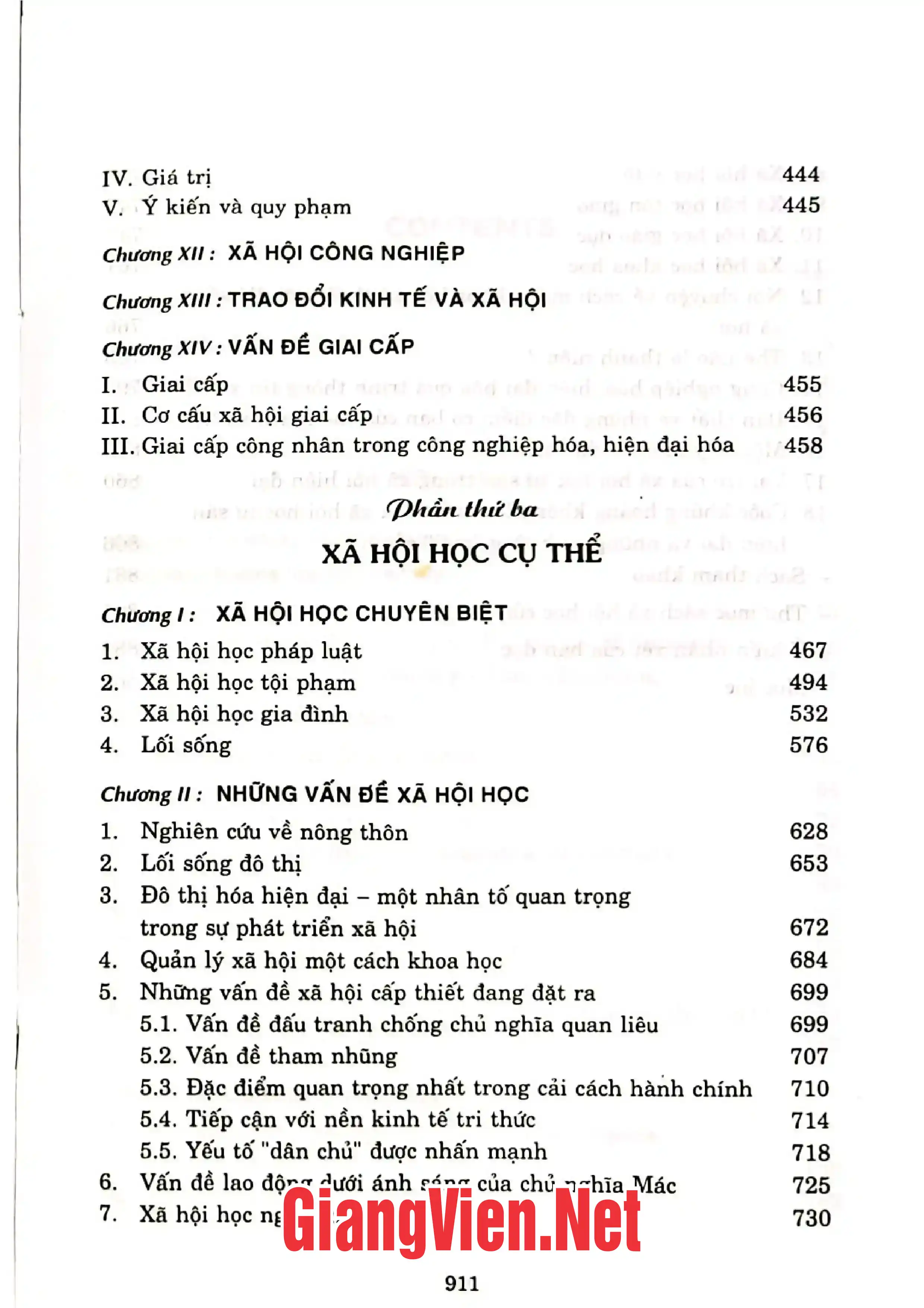 Nội dung mục lục và hình ảnh sách Xã hội học - Trang 5