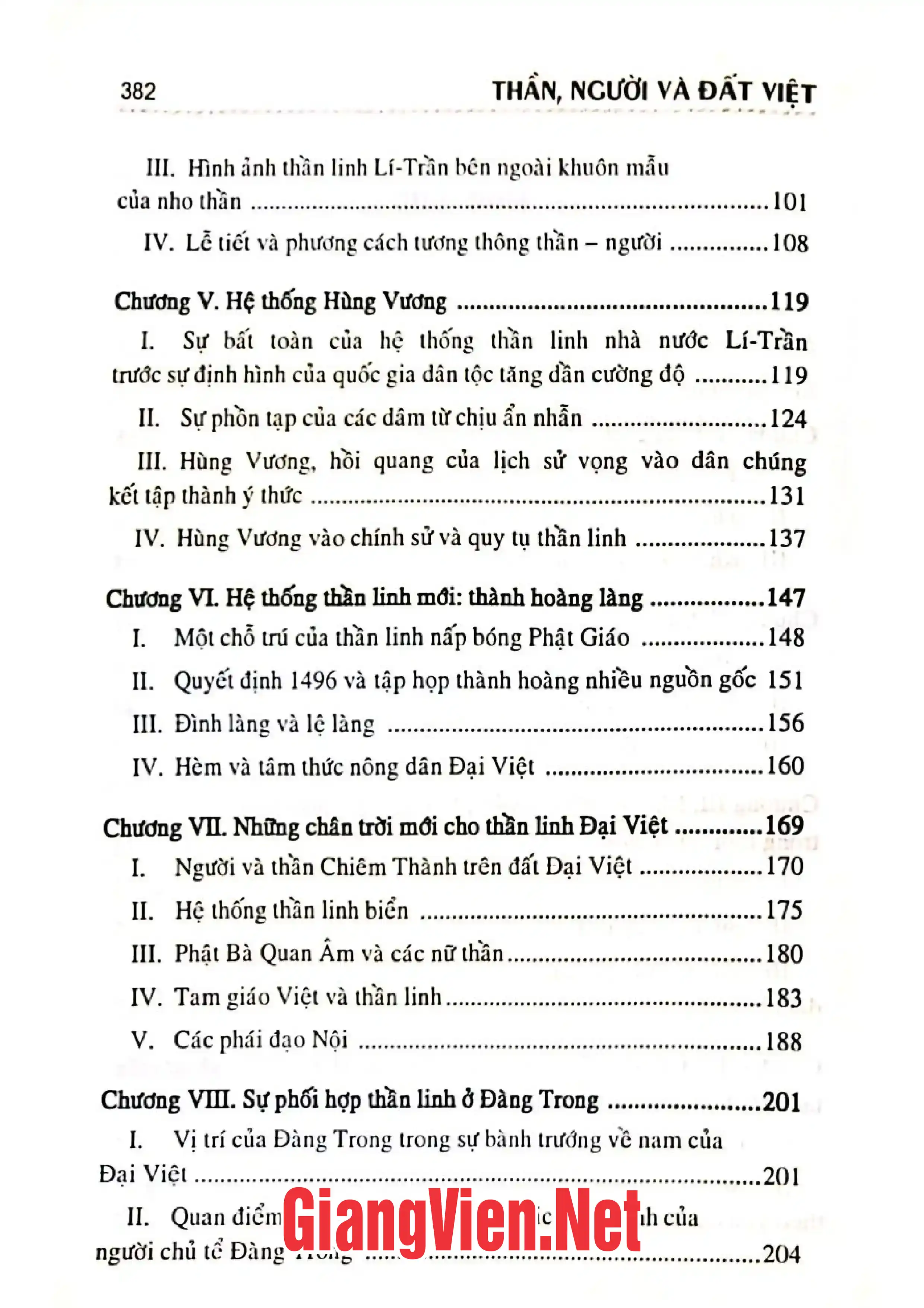 Mục lục chi tiết trang 1 sách Thần Người và đất Việt, tập 1