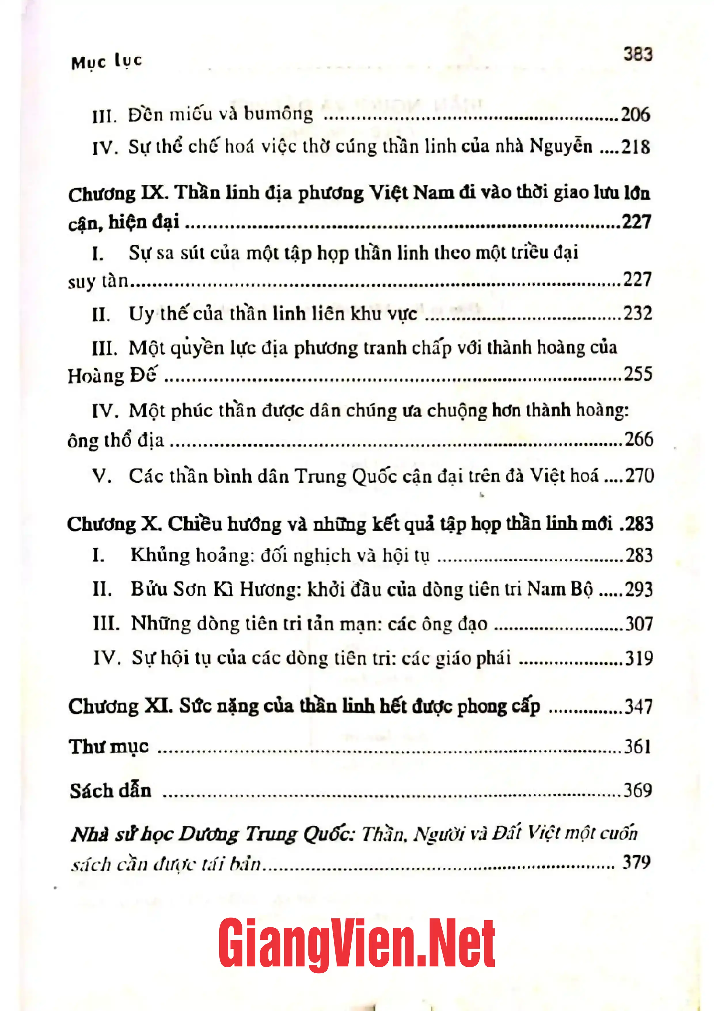 Mục lục chi tiết trang 2 sách Thần Người và đất Việt, tập 1