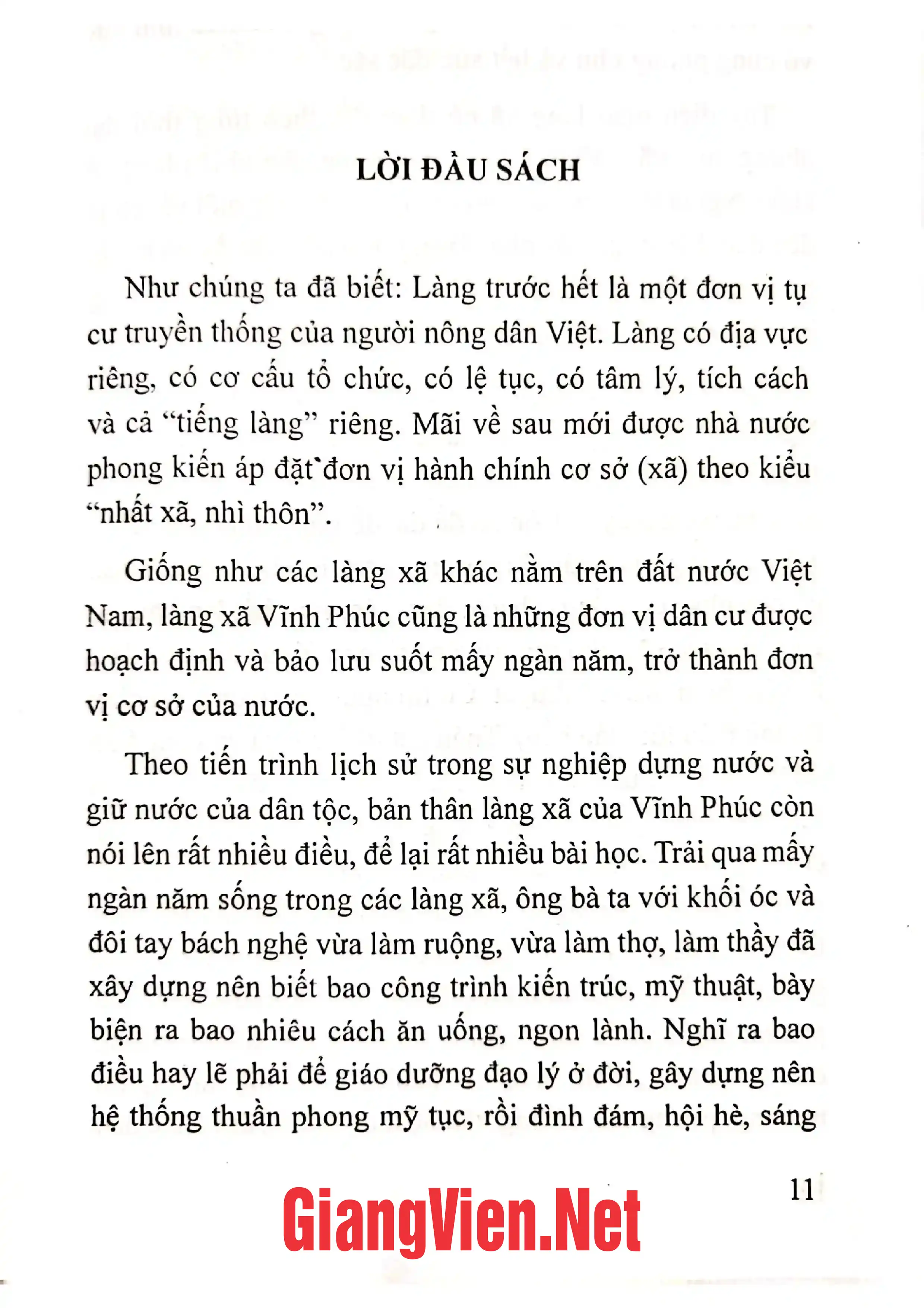 Mục lục chi tiết trang 2 sách Làng cổ truyền Vĩnh Phúc