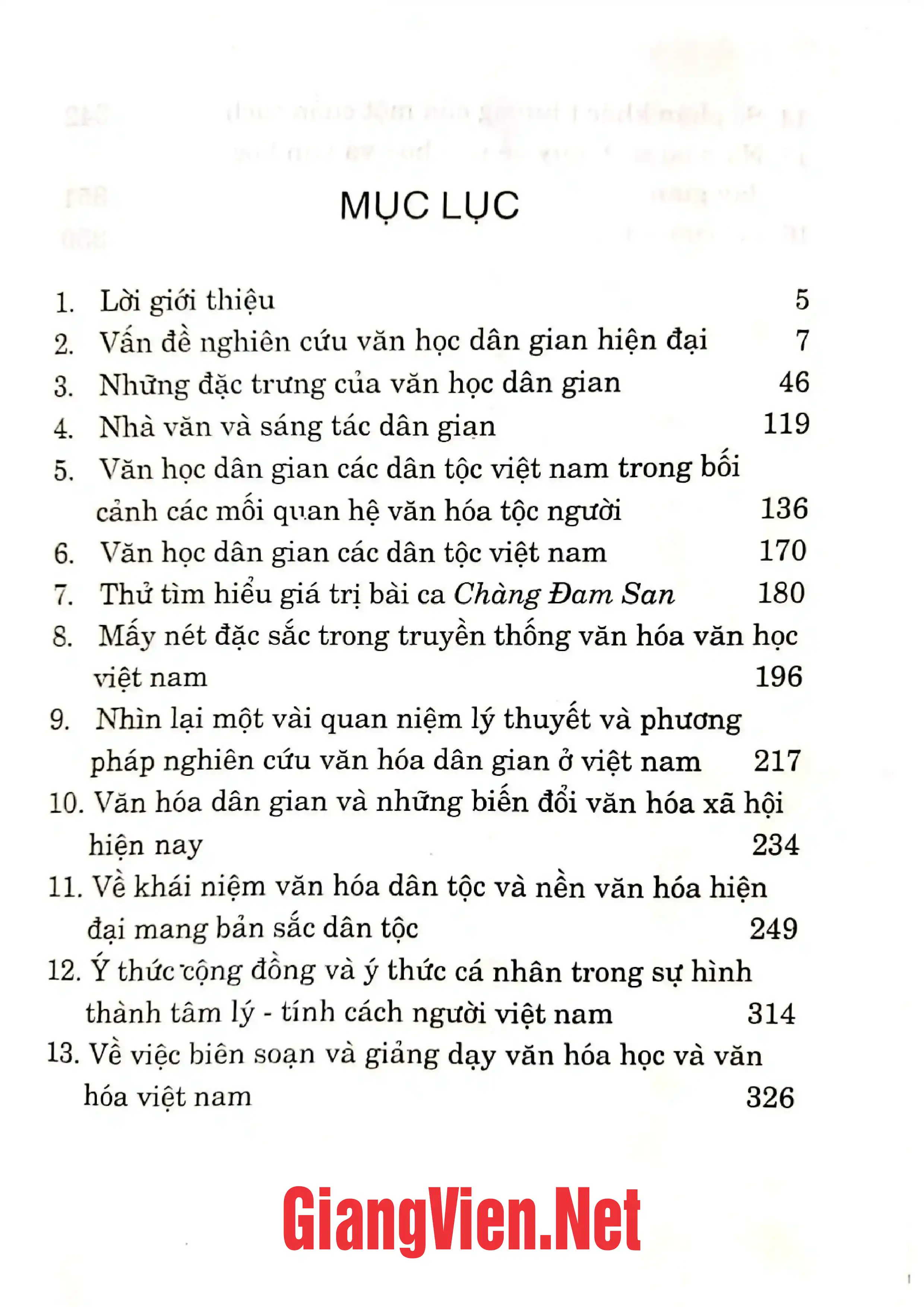 Trang bìa chính thức sách Mấy vấn đề văn hóa và văn học dân gian Việt Nam