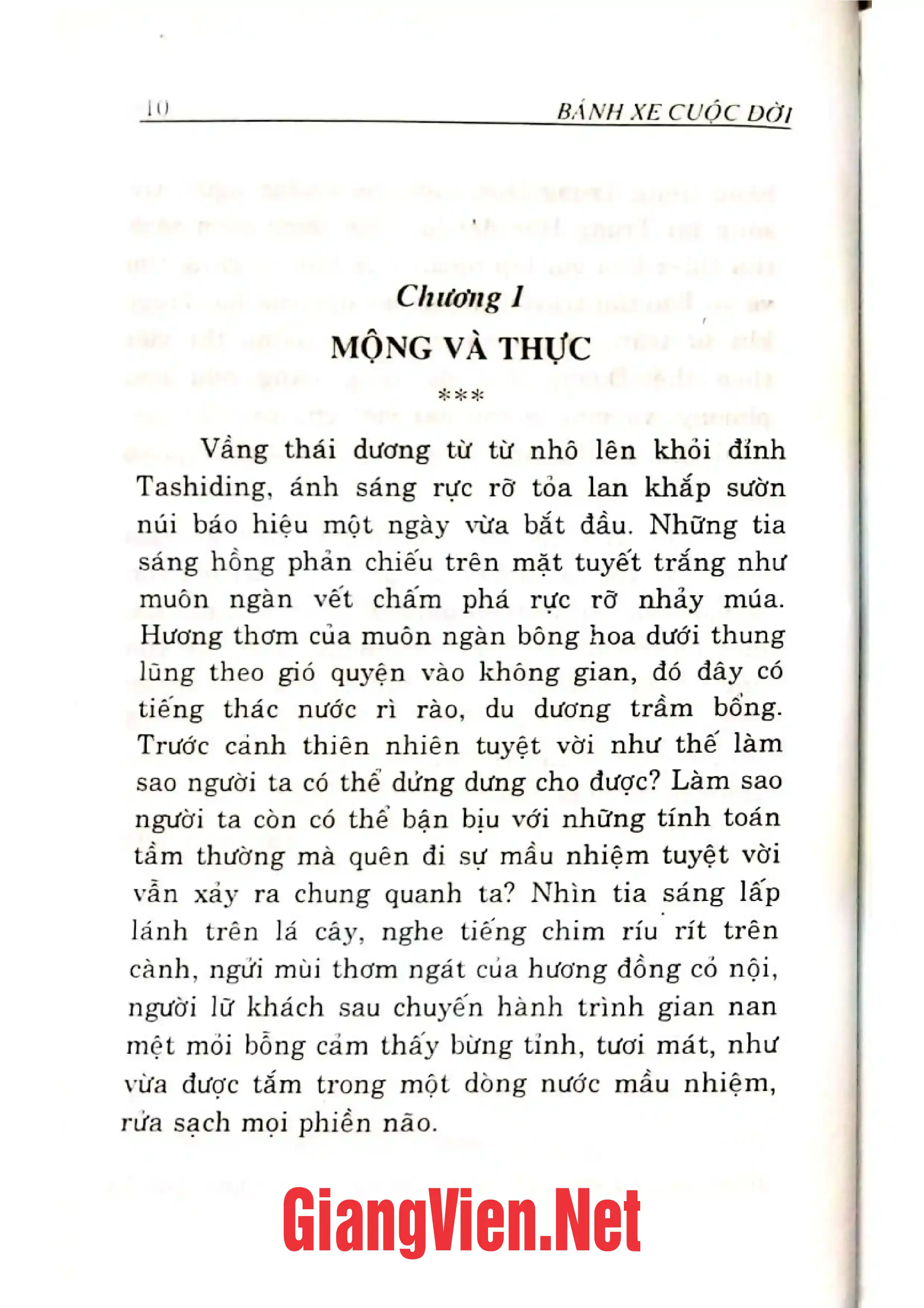 Nội dung trang phụ bản giới thiệu sách Ngọc sáng trong hoa sen, Bánh xe cuộc đời