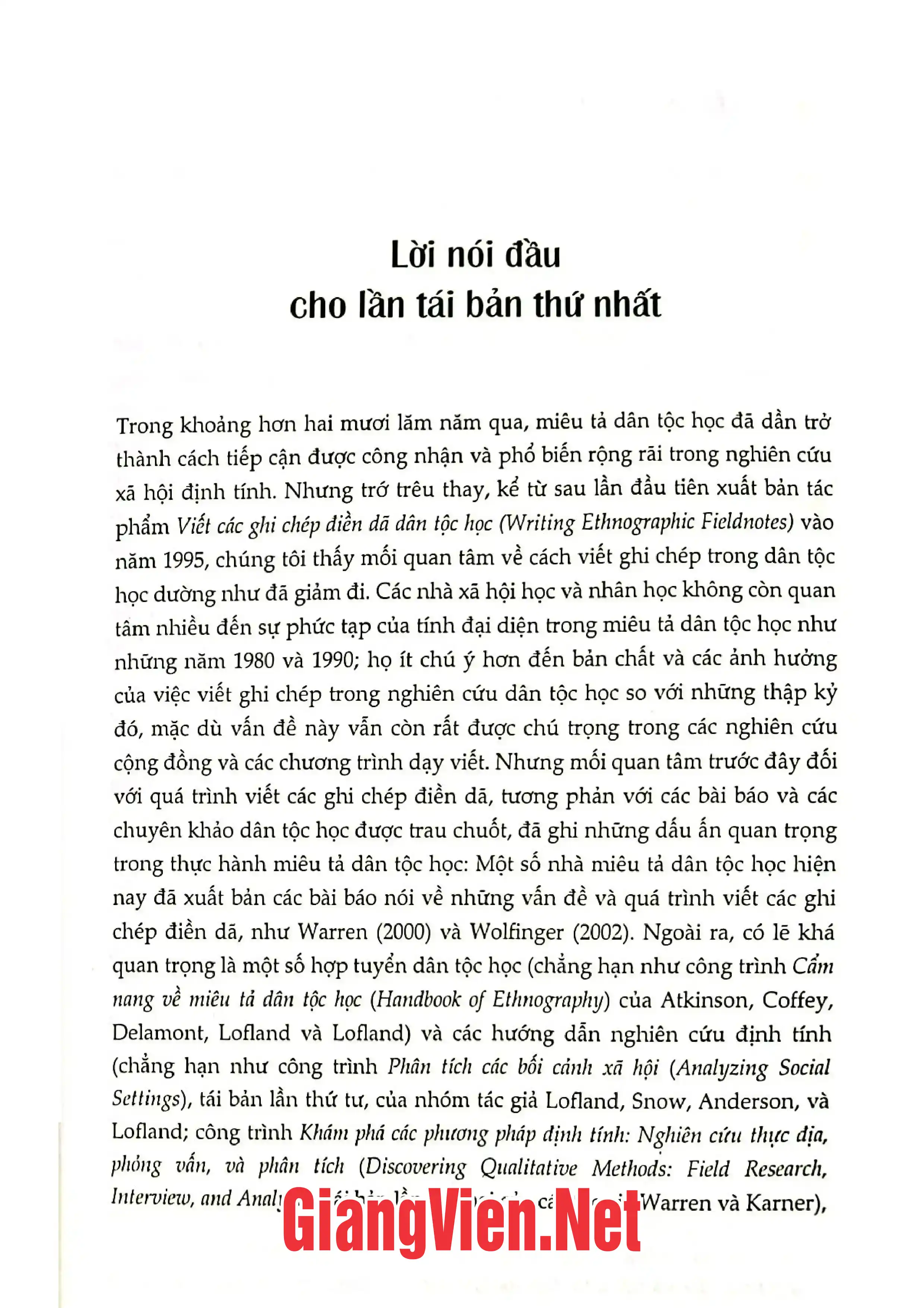 Ảnh minh họa nội dung cuốn sách: Viết các ghi chép điền dã dân tộc học