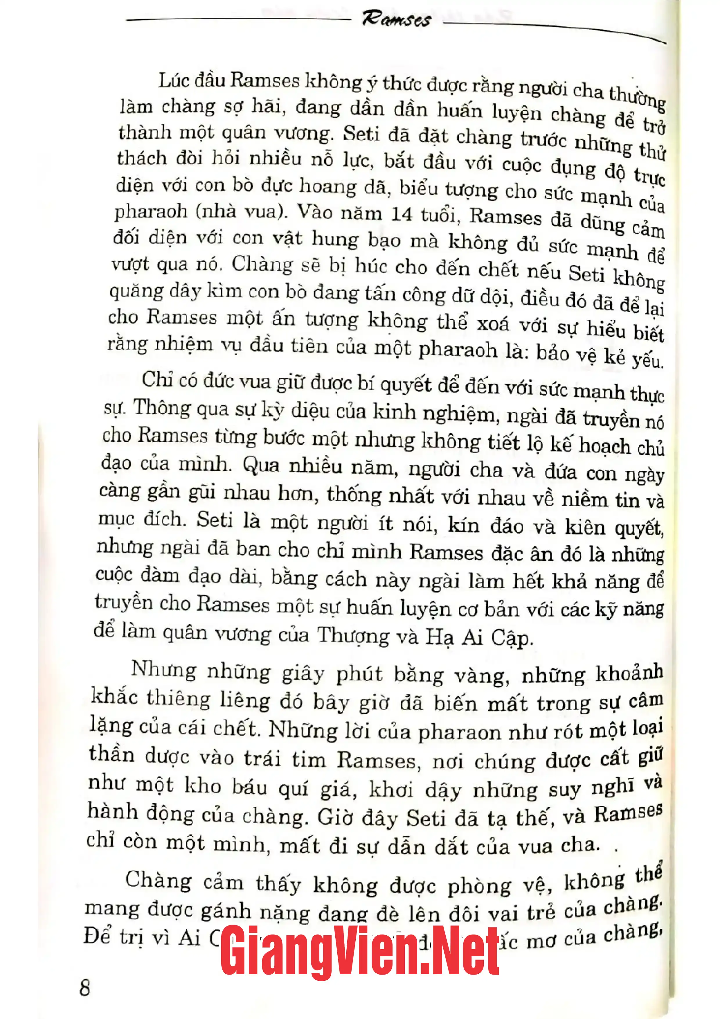 Mục lục chi tiết trang 1 sách Ramses đền thiêng hàng triệu năm