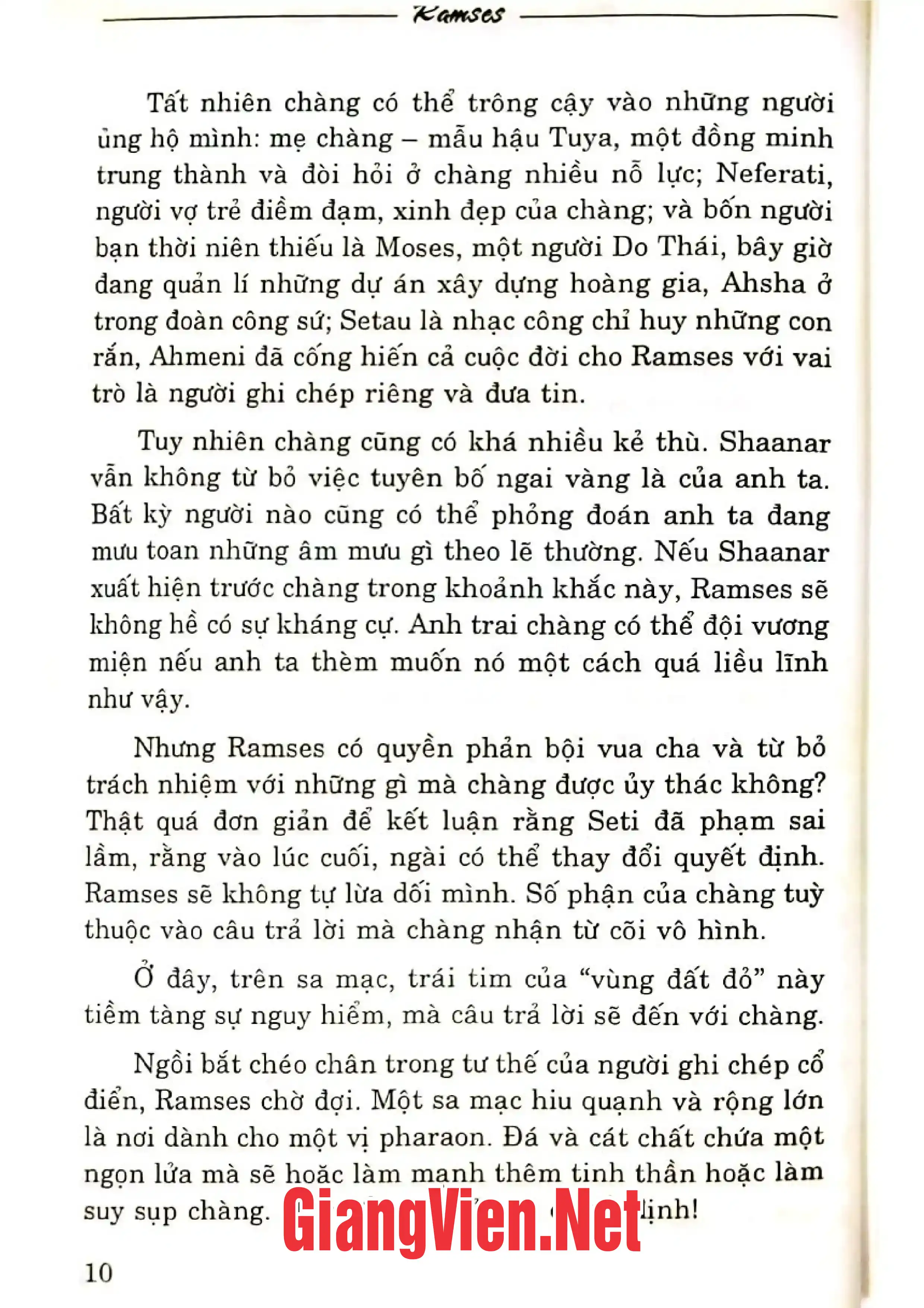 Mục lục chi tiết trang 3 sách Ramses đền thiêng hàng triệu năm