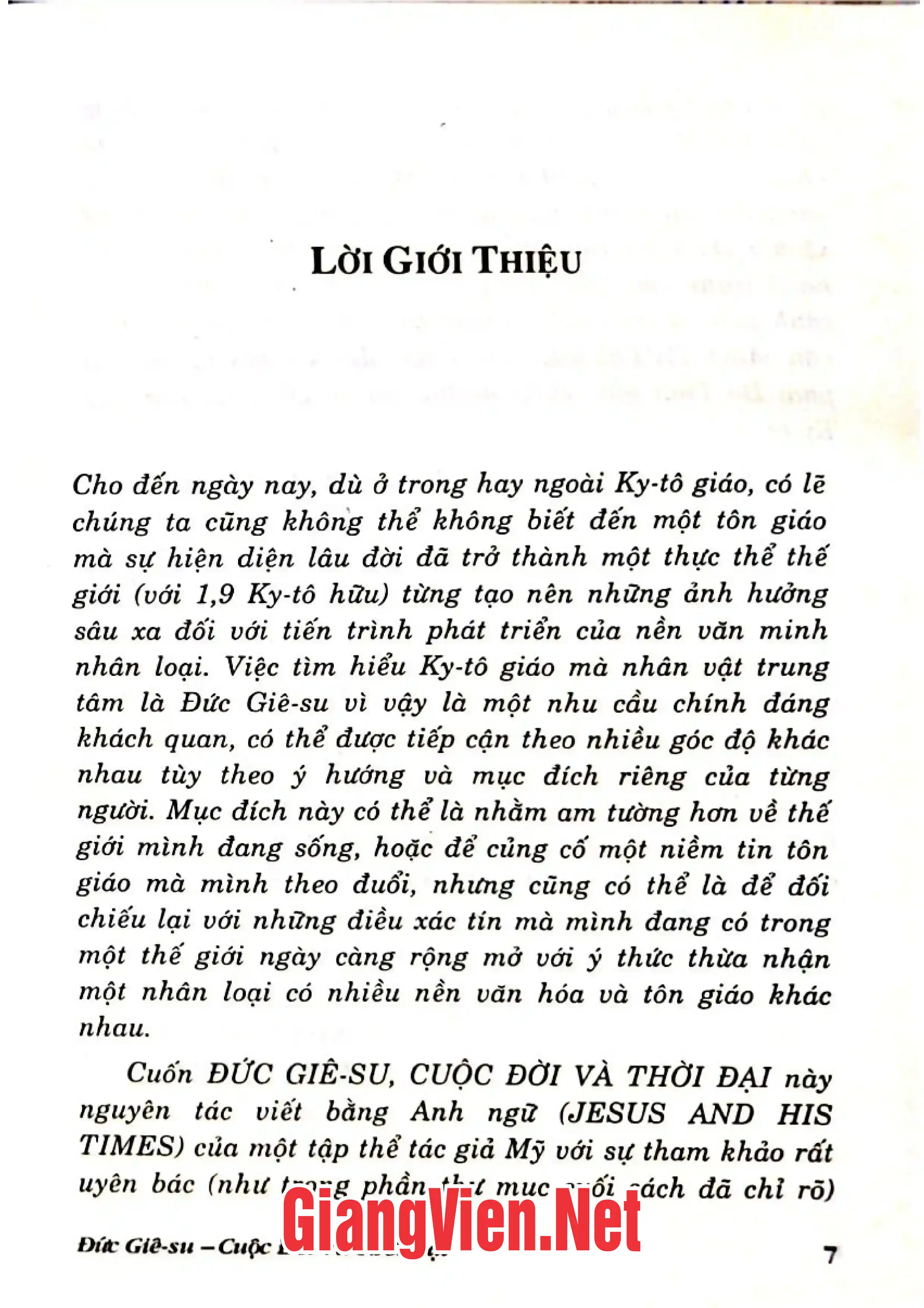 Mục lục chi tiết trang 2 sách Đức Giêsu cuộc đời và thời đại