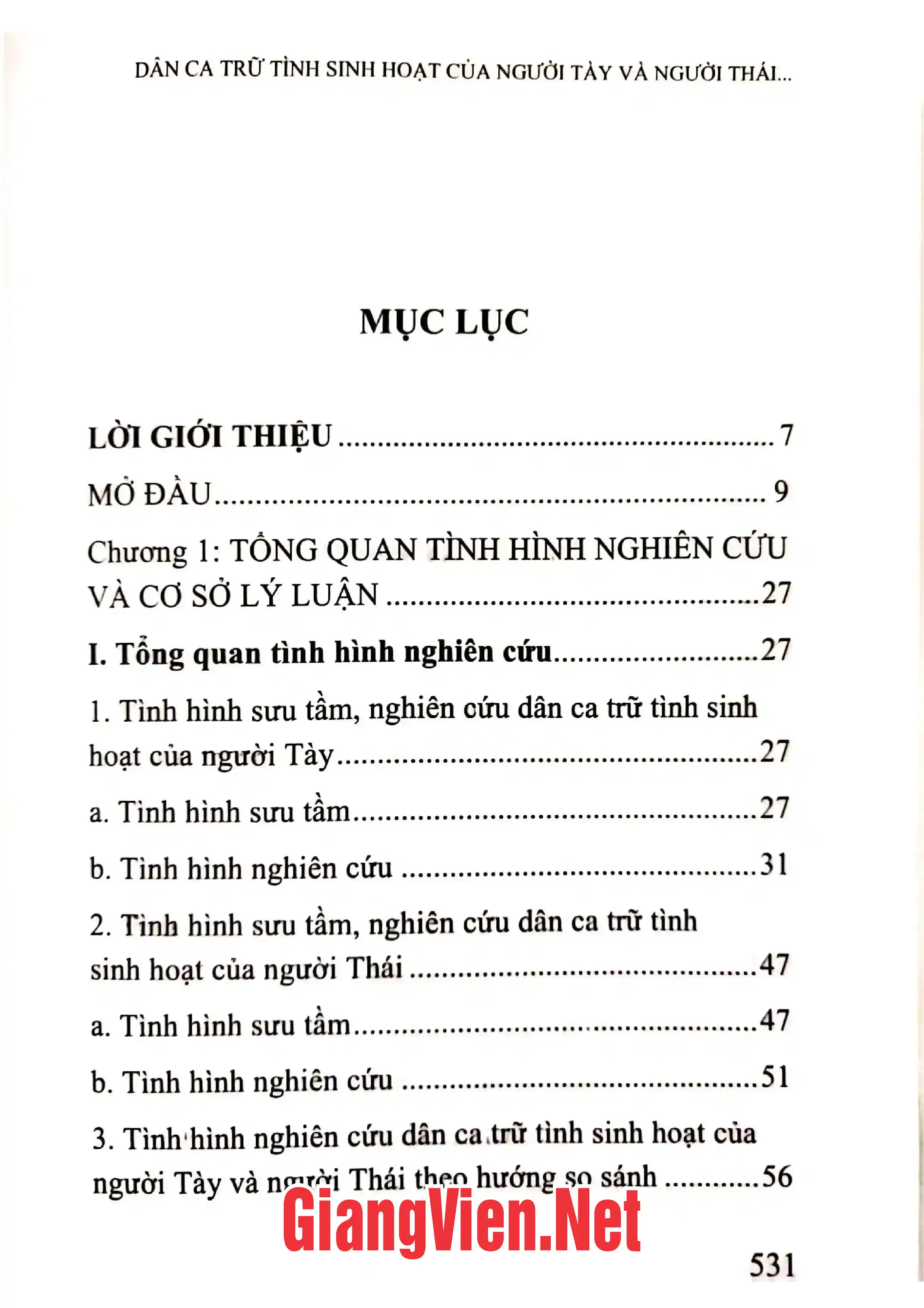 Trang bìa chính thức sách Dân ca trữ tình sinh hoạt của người Tày và người Thái sự tương đồng và khác biệt.