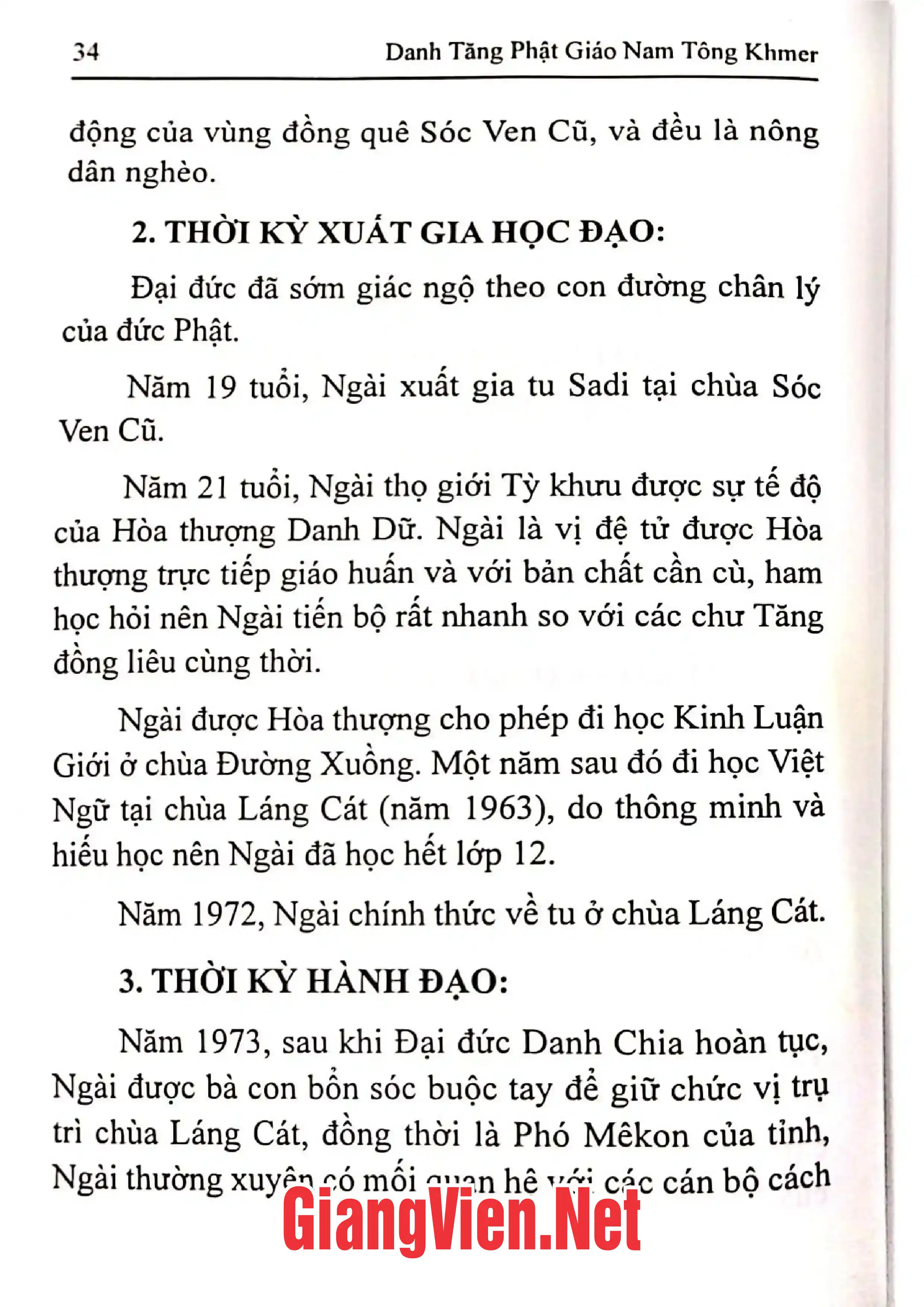 Mục lục chi tiết trang 3 sách Danh tăng Phật giáo Nam Tông Khmer