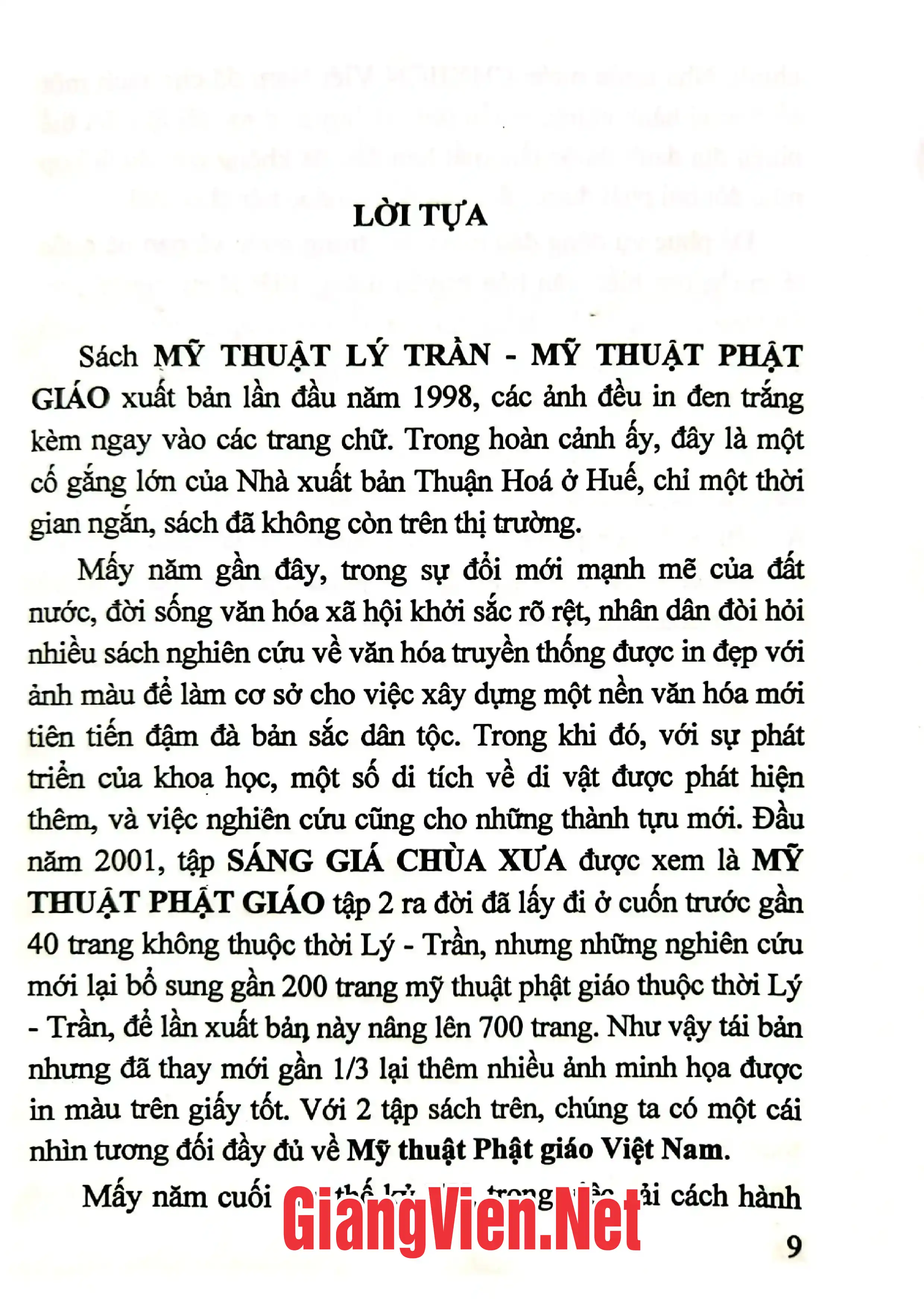 Mục lục chi tiết trang 2 sách Mỹ thuật Lý Trần, mỹ thuật Phật giáo
