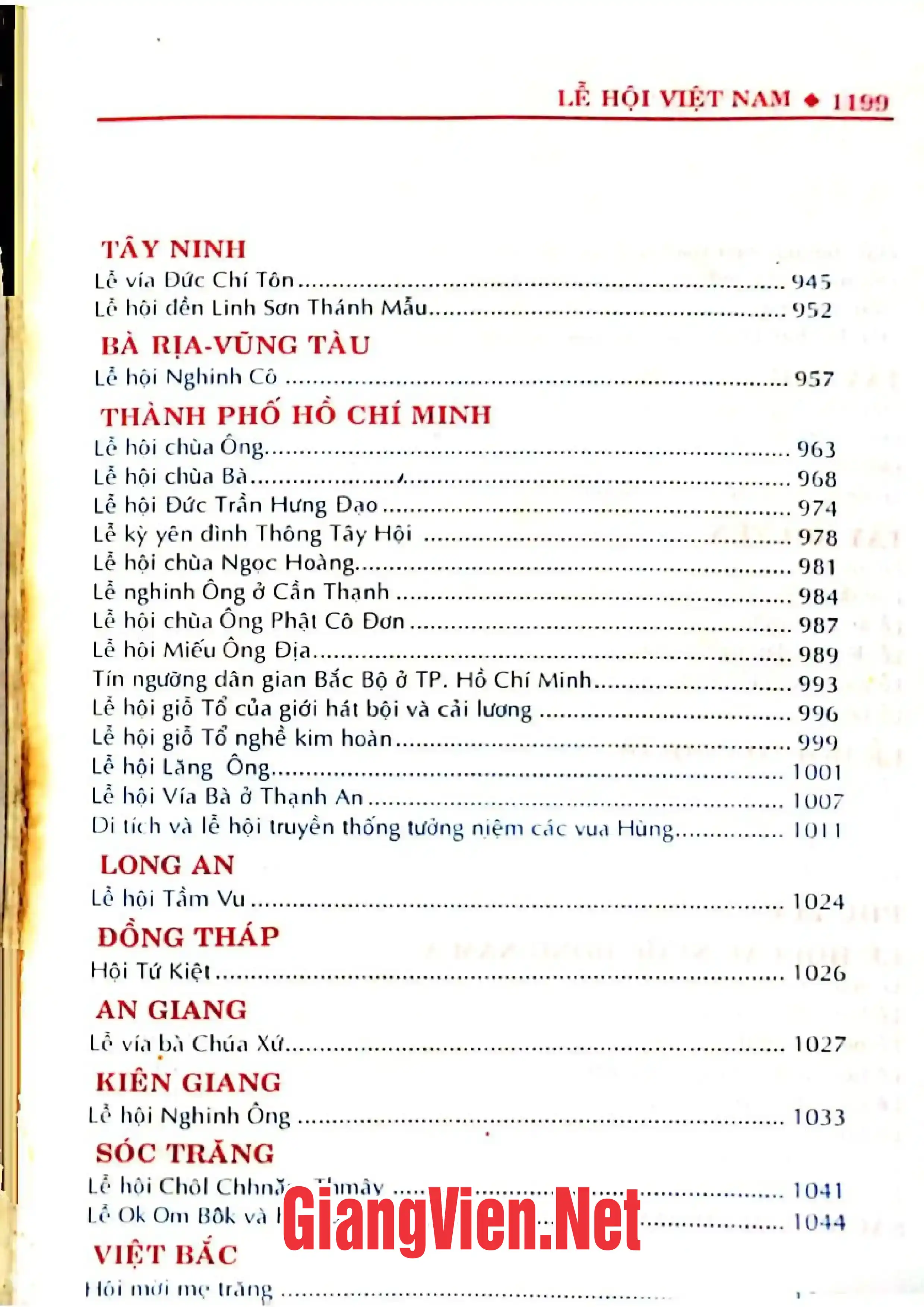 Nội dung mục lục và hình ảnh sách Lễ hội Việt Nam - Trang 8